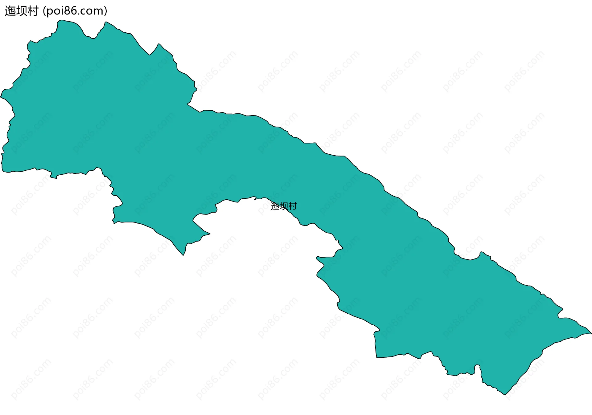 迤坝村边界地图