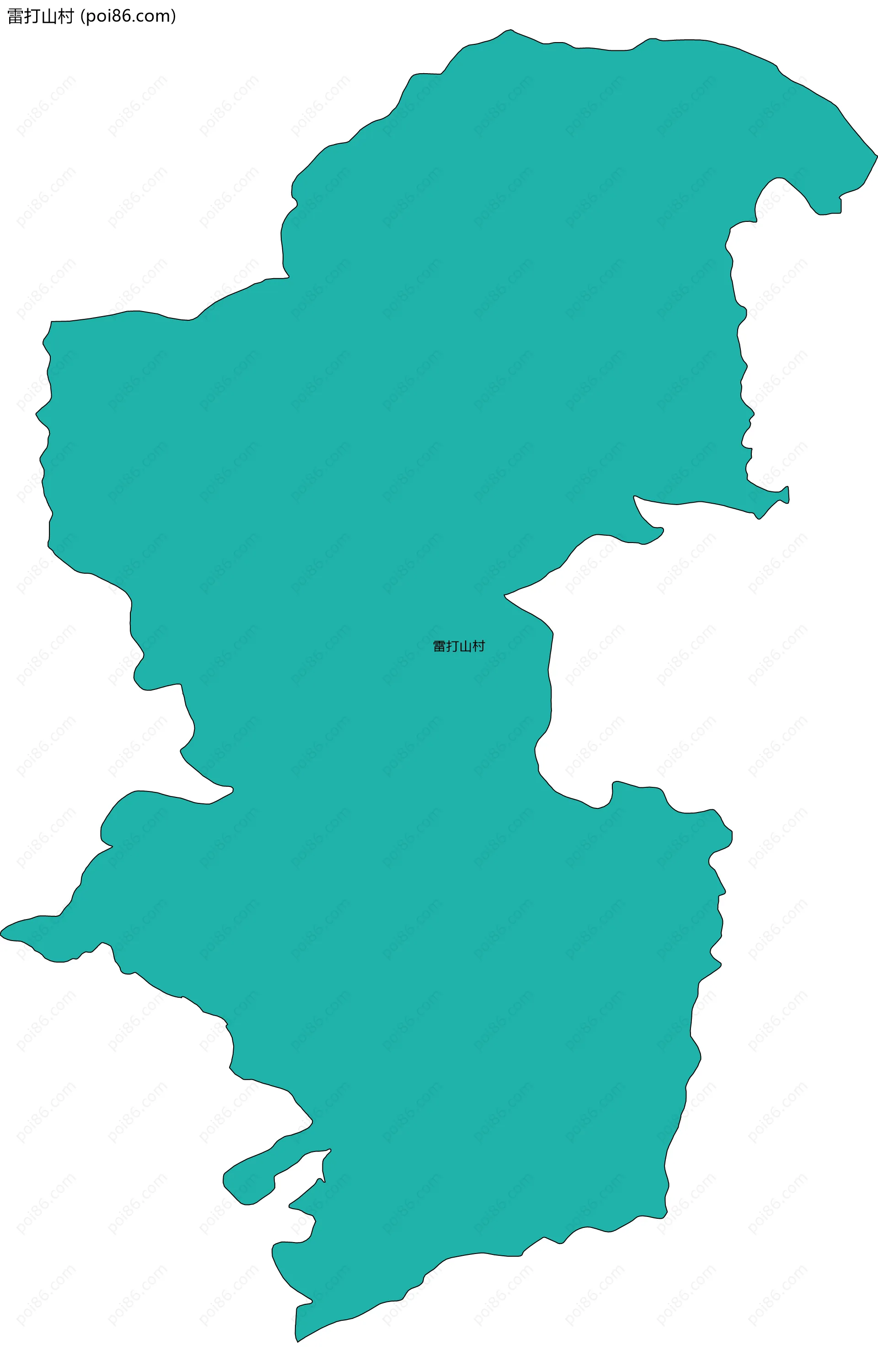 雷打山村边界地图