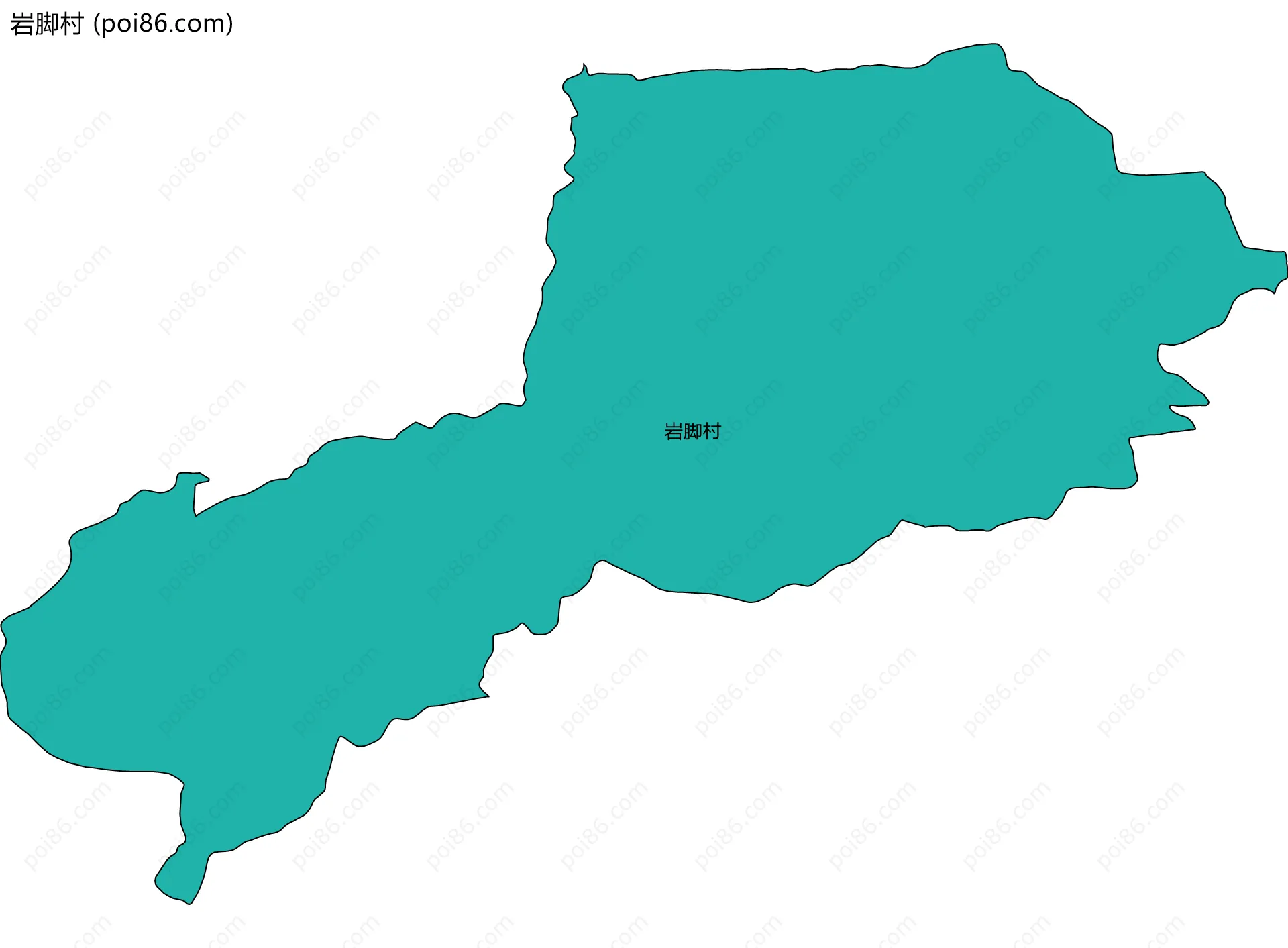 岩脚村边界地图