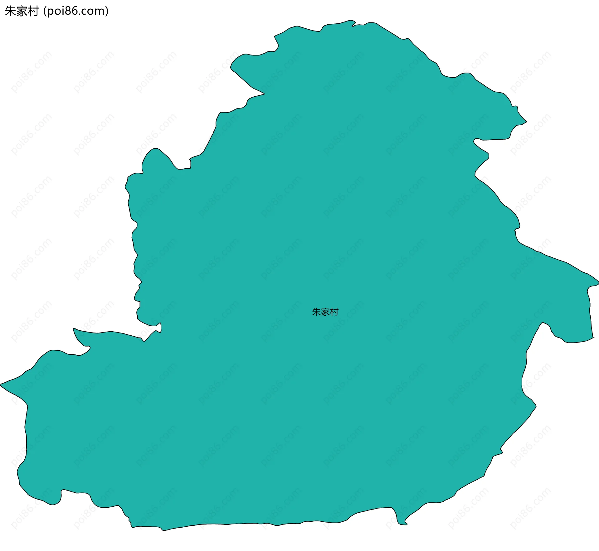 朱家村边界地图