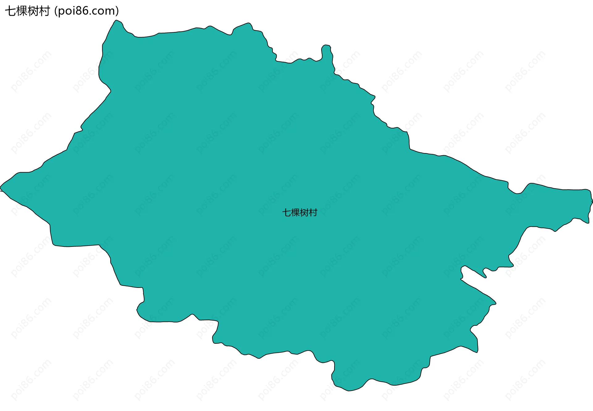 七棵树村边界地图