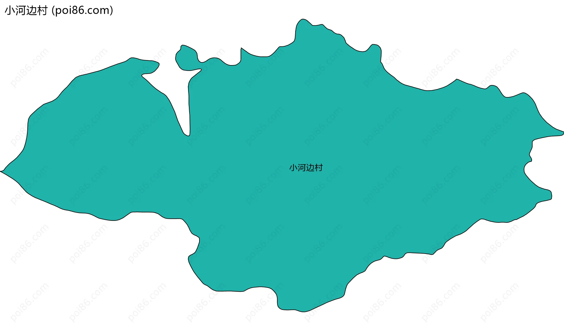 小河边村边界地图