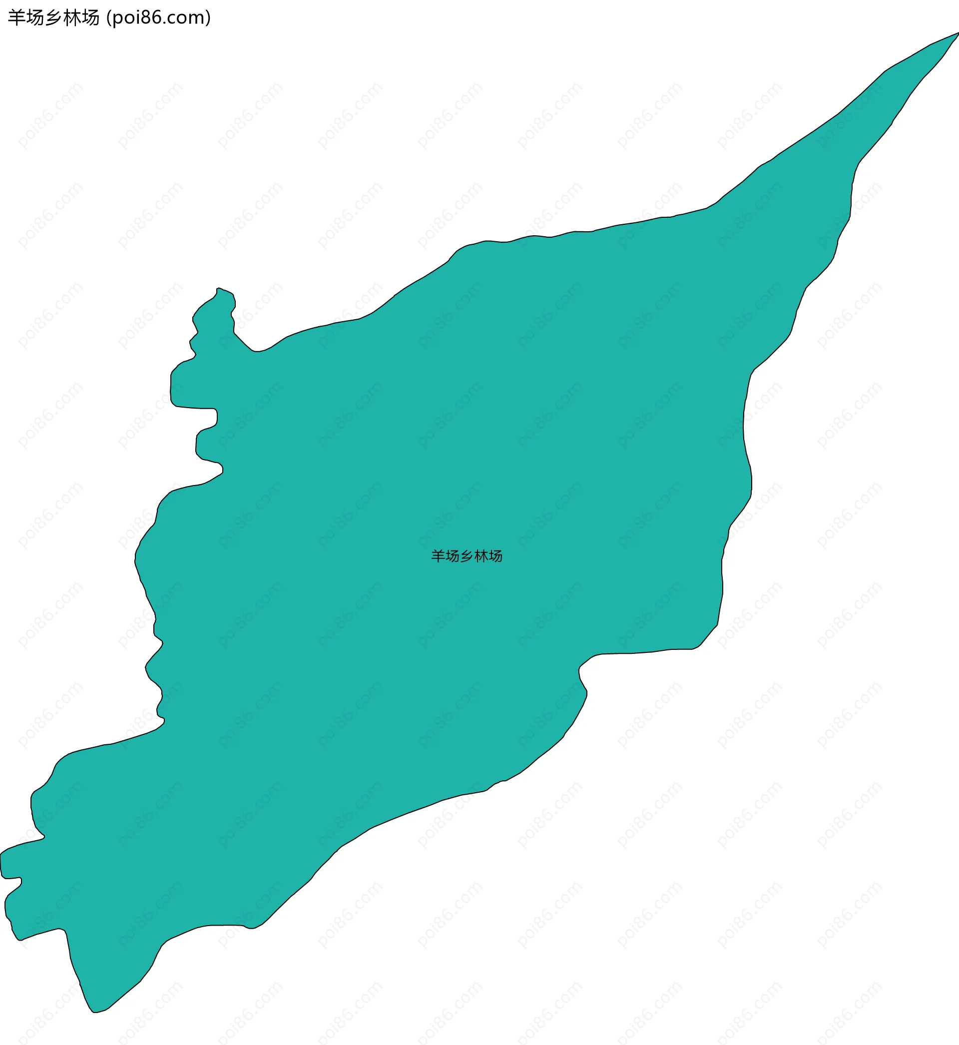 羊场乡林场边界地图