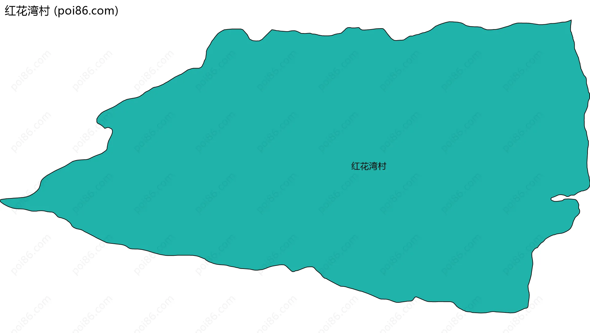 红花湾村边界地图