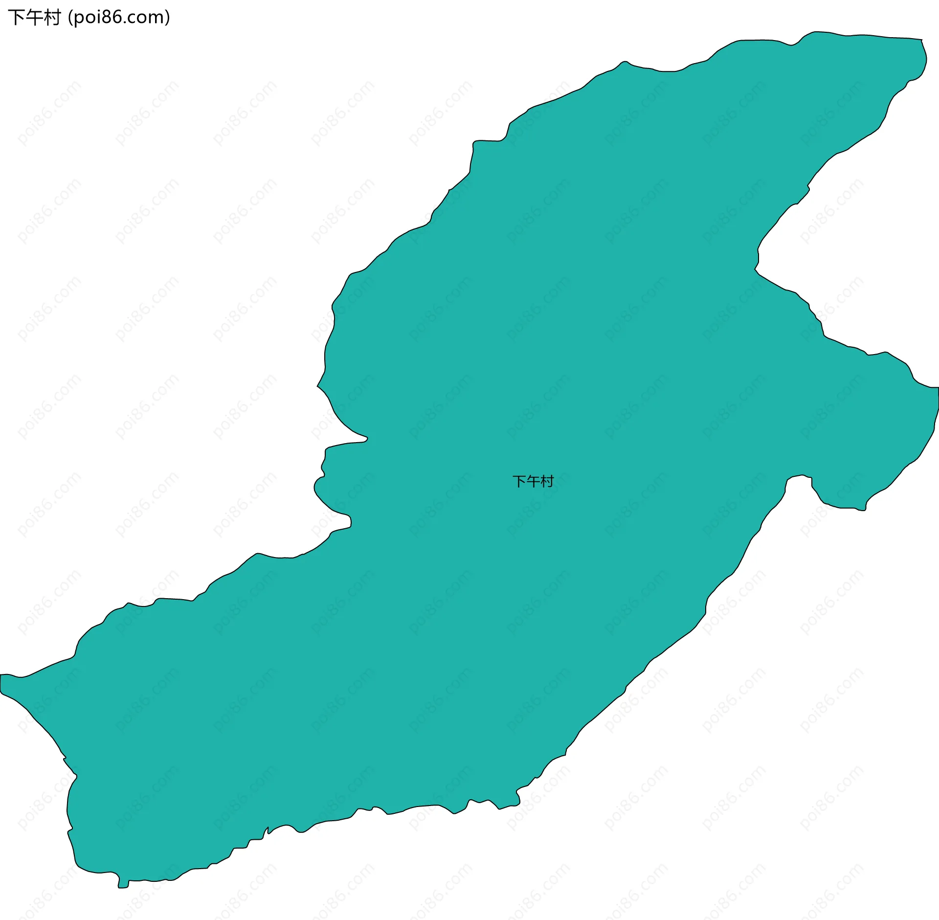 下午村边界地图