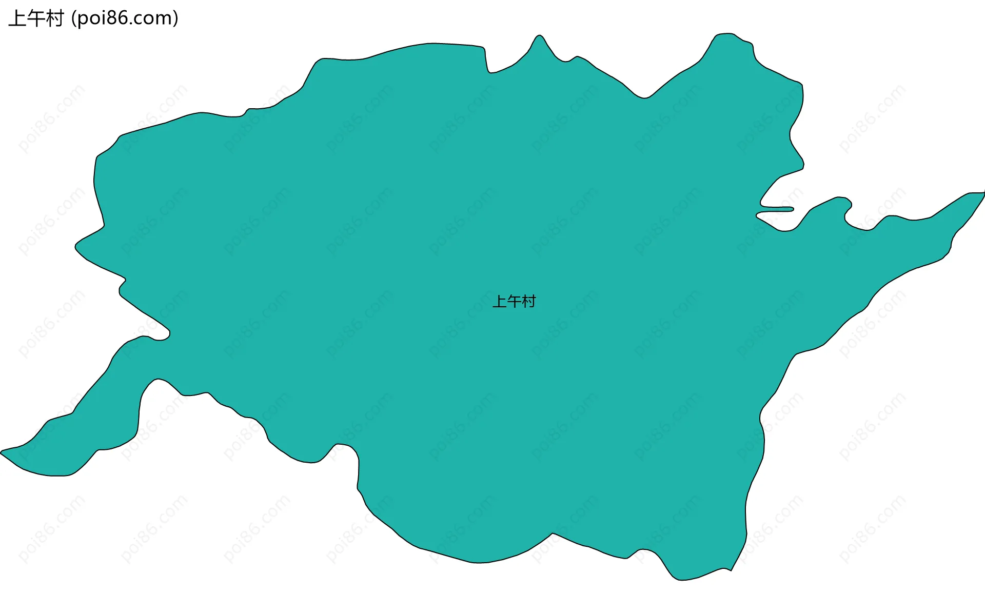 上午村边界地图