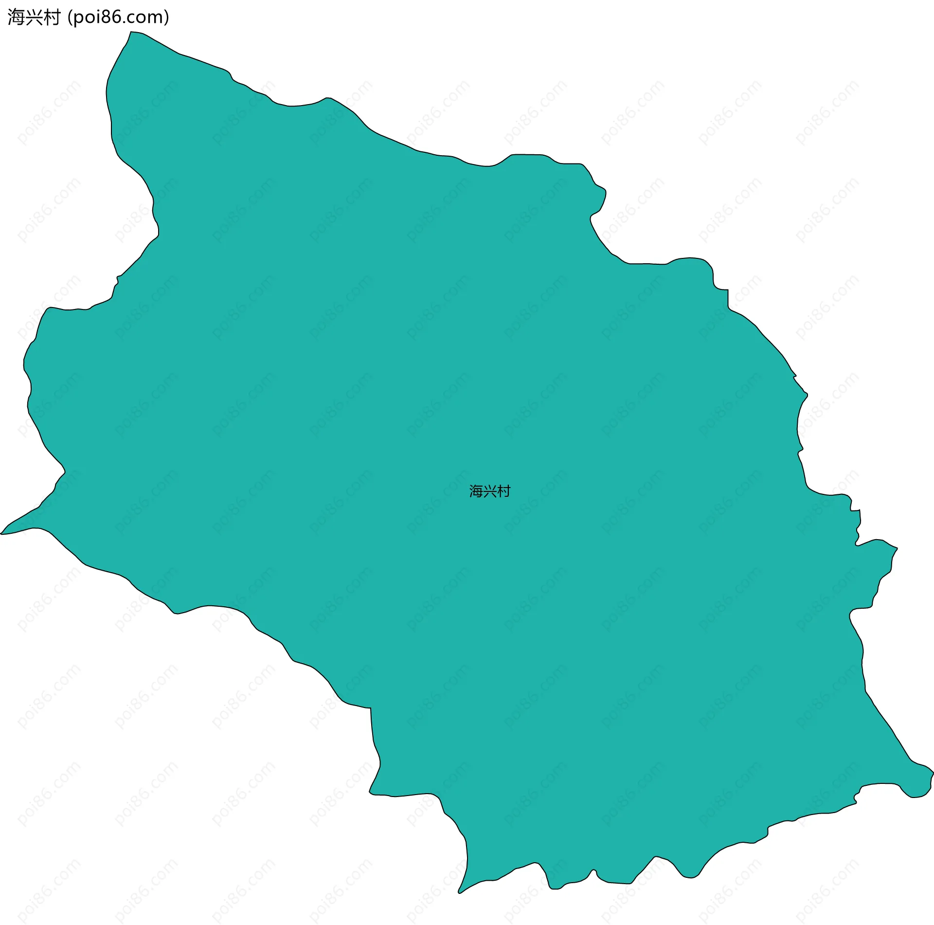 海兴村边界地图