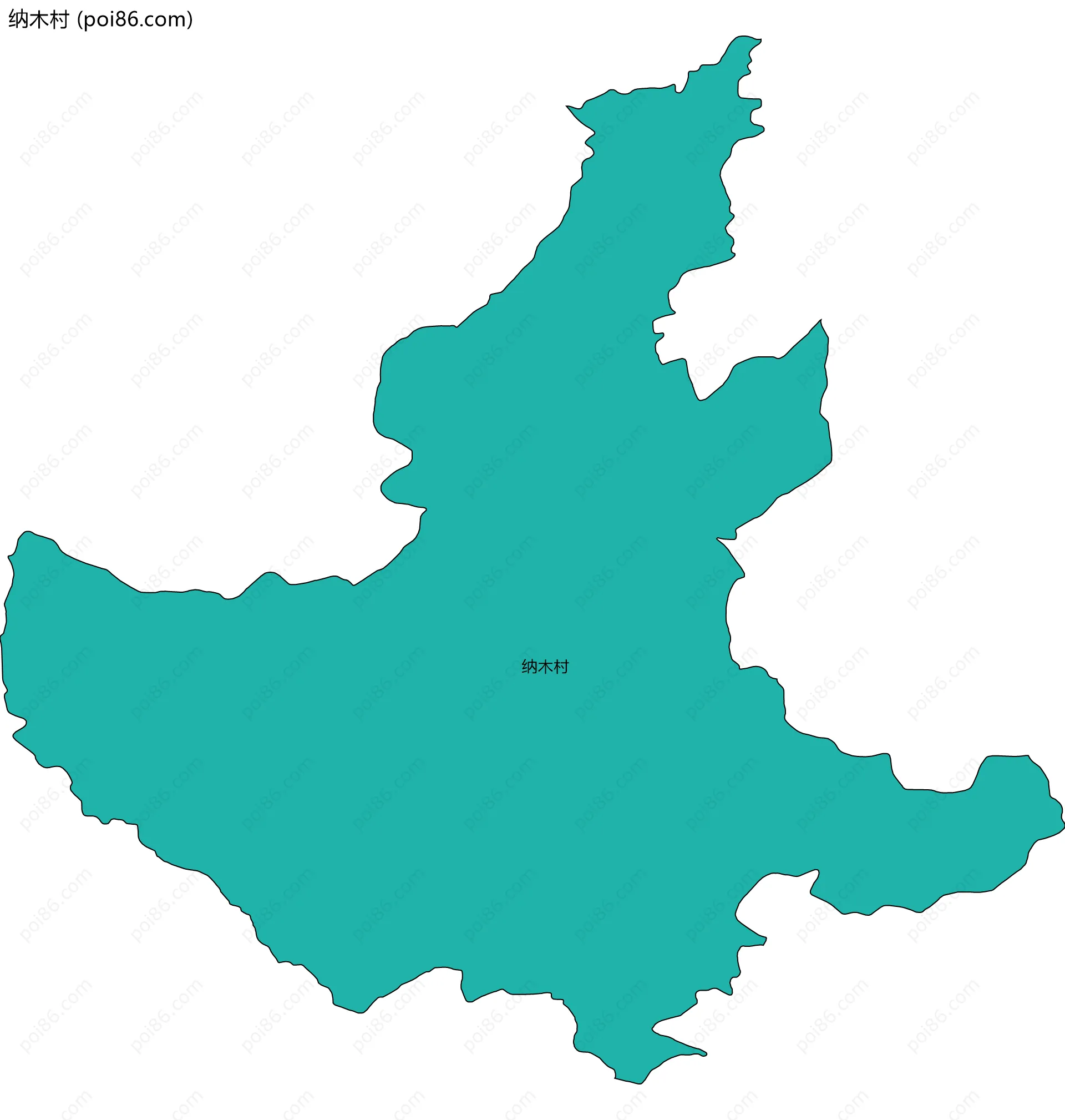 纳木村边界地图