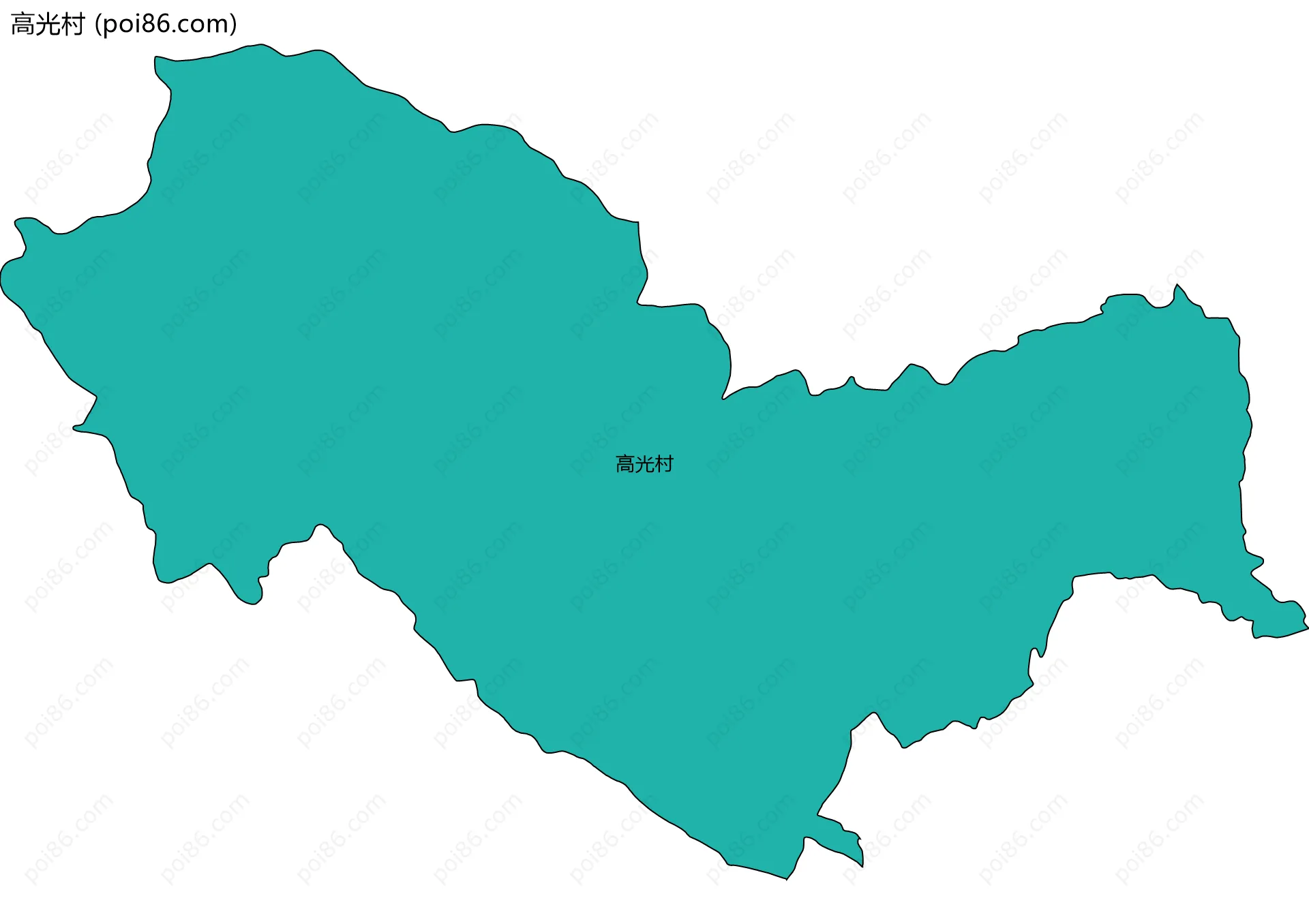 高光村边界地图