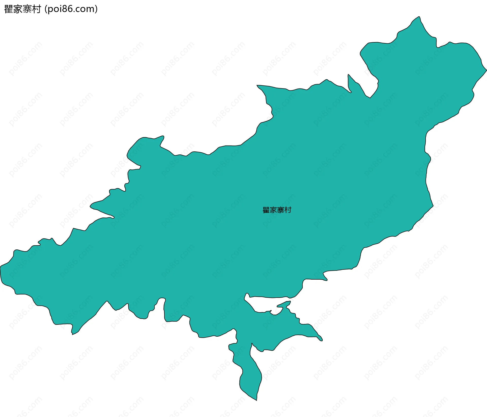 瞿家寨村边界地图