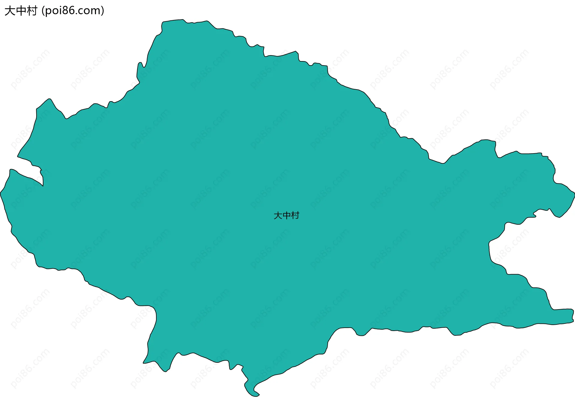 大中村边界地图
