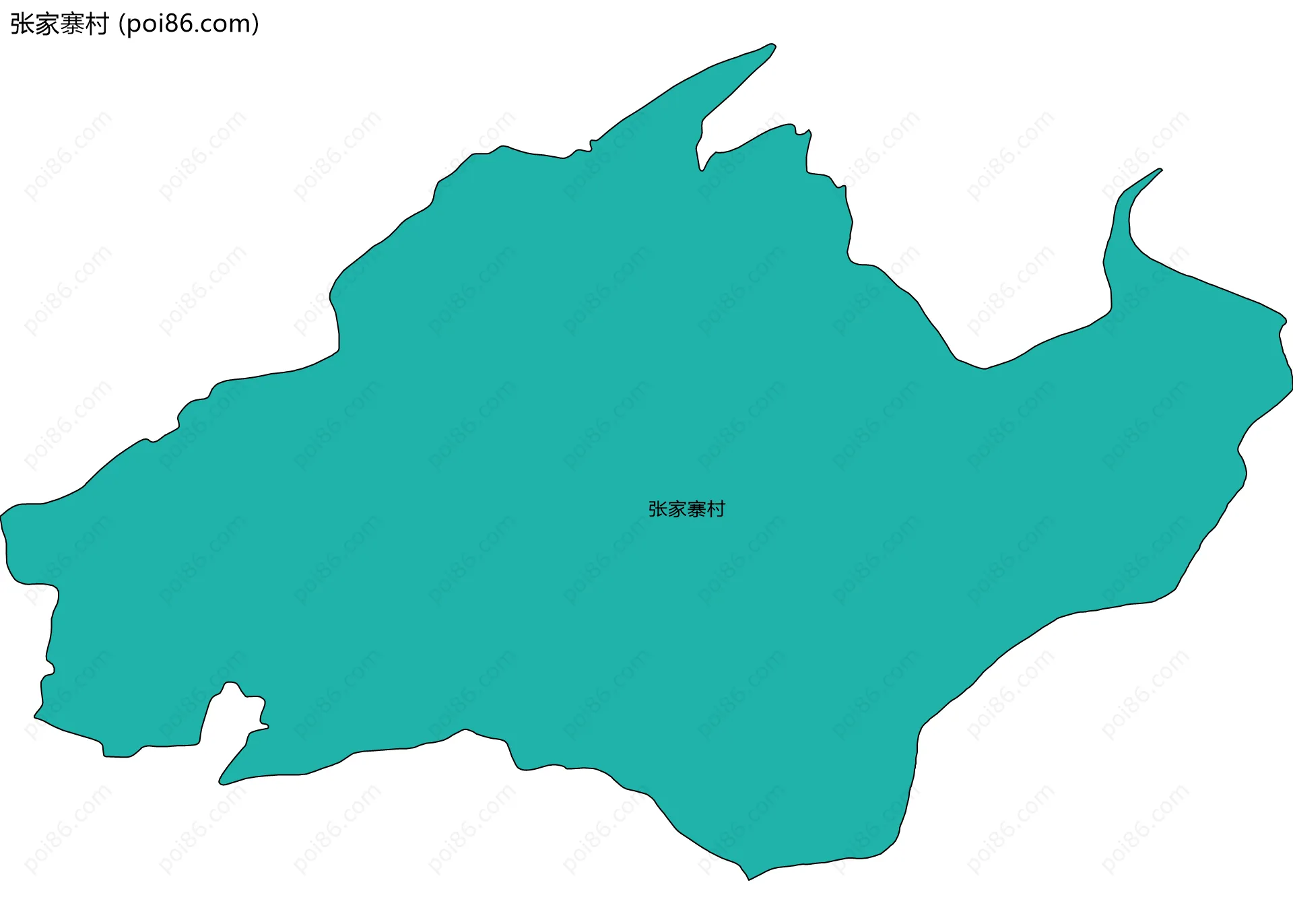 张家寨村边界地图