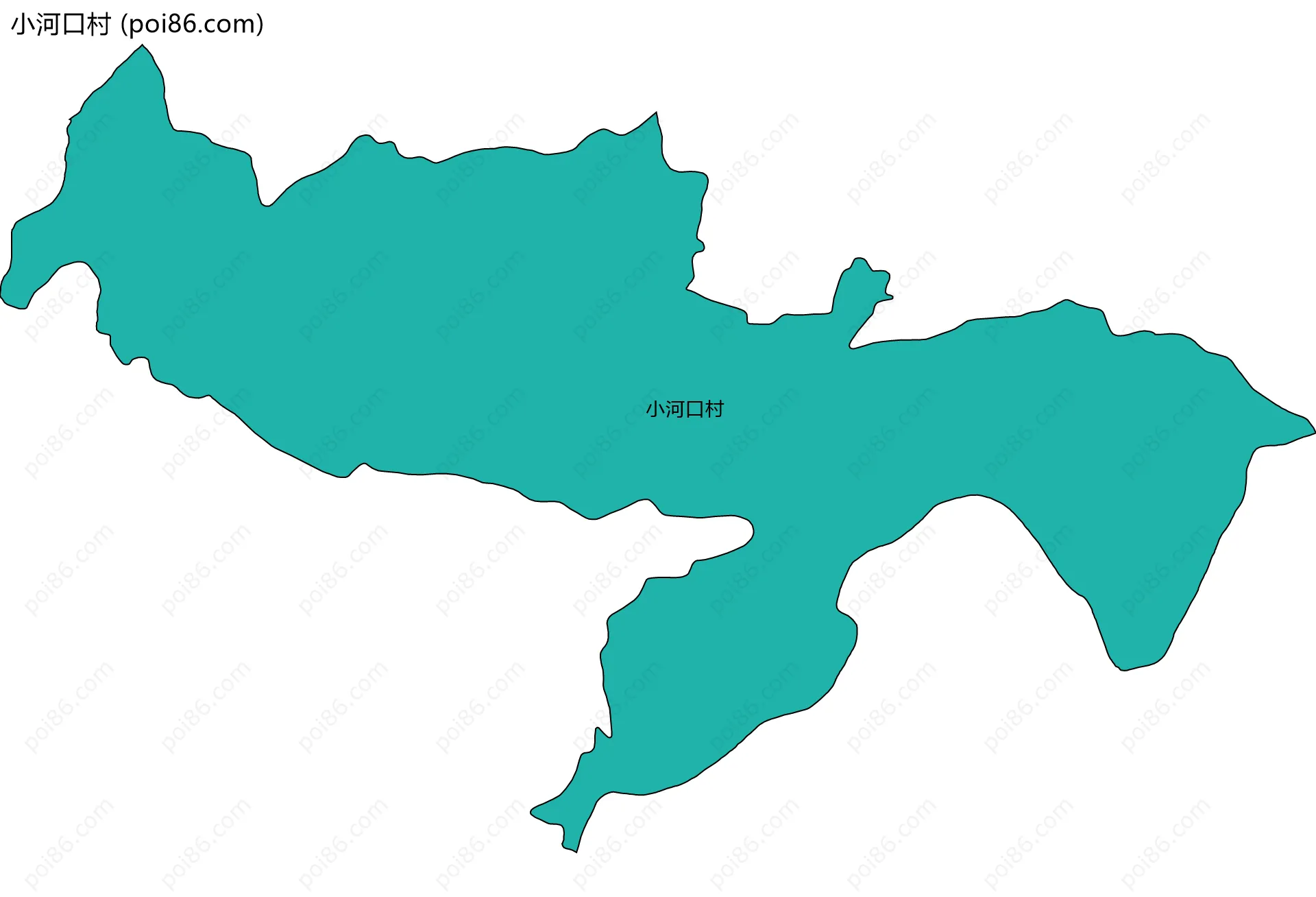 小河口村边界地图