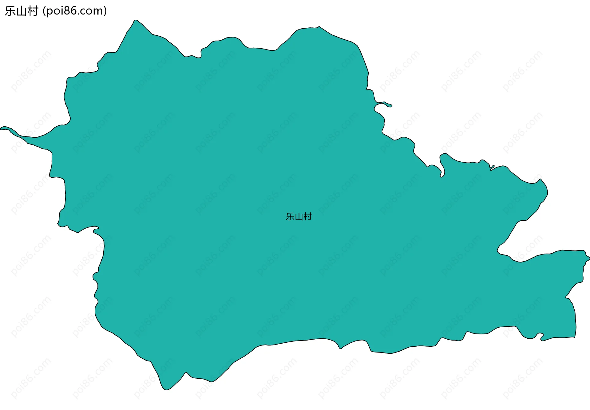 乐山村边界地图
