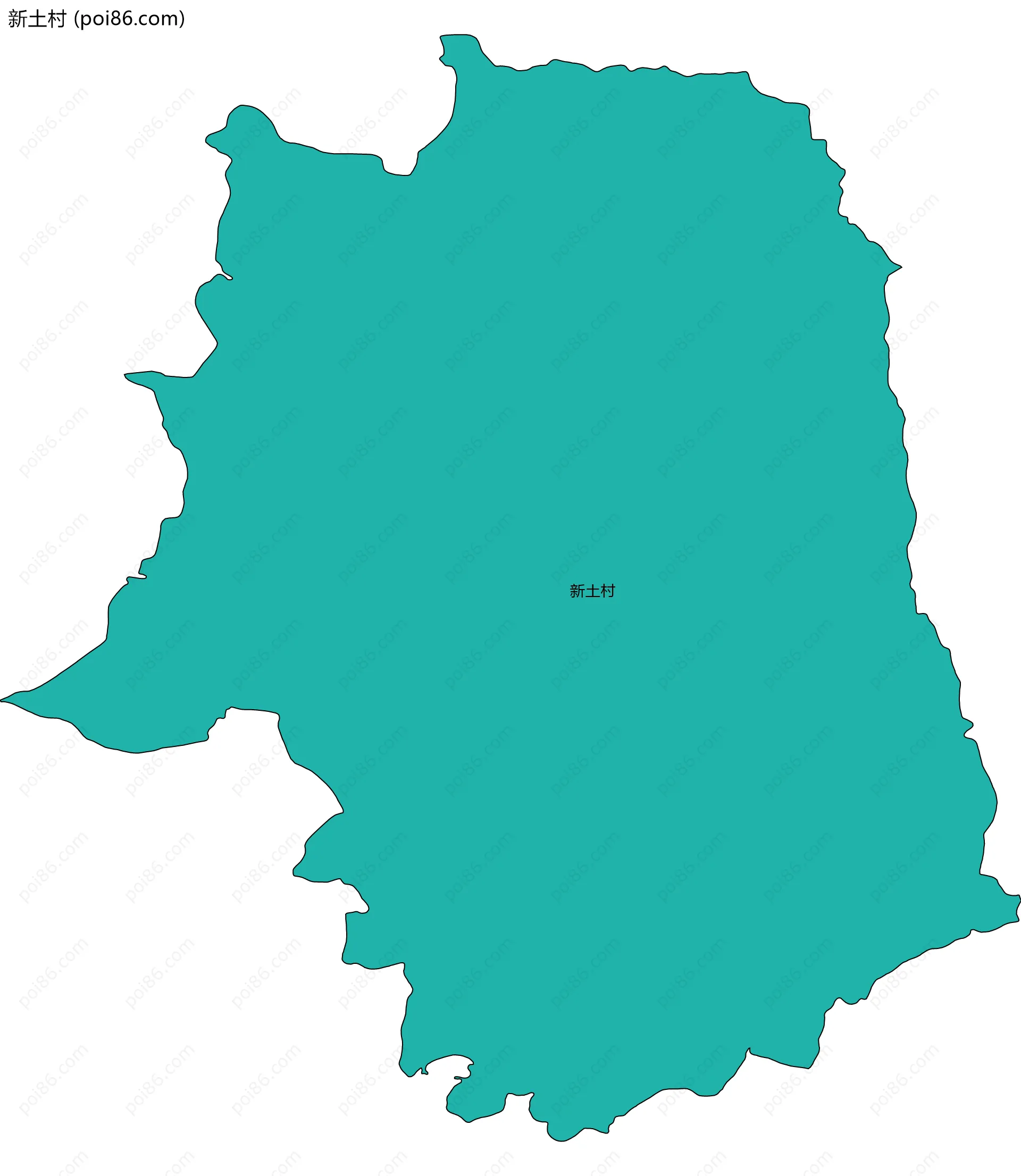 新土村边界地图