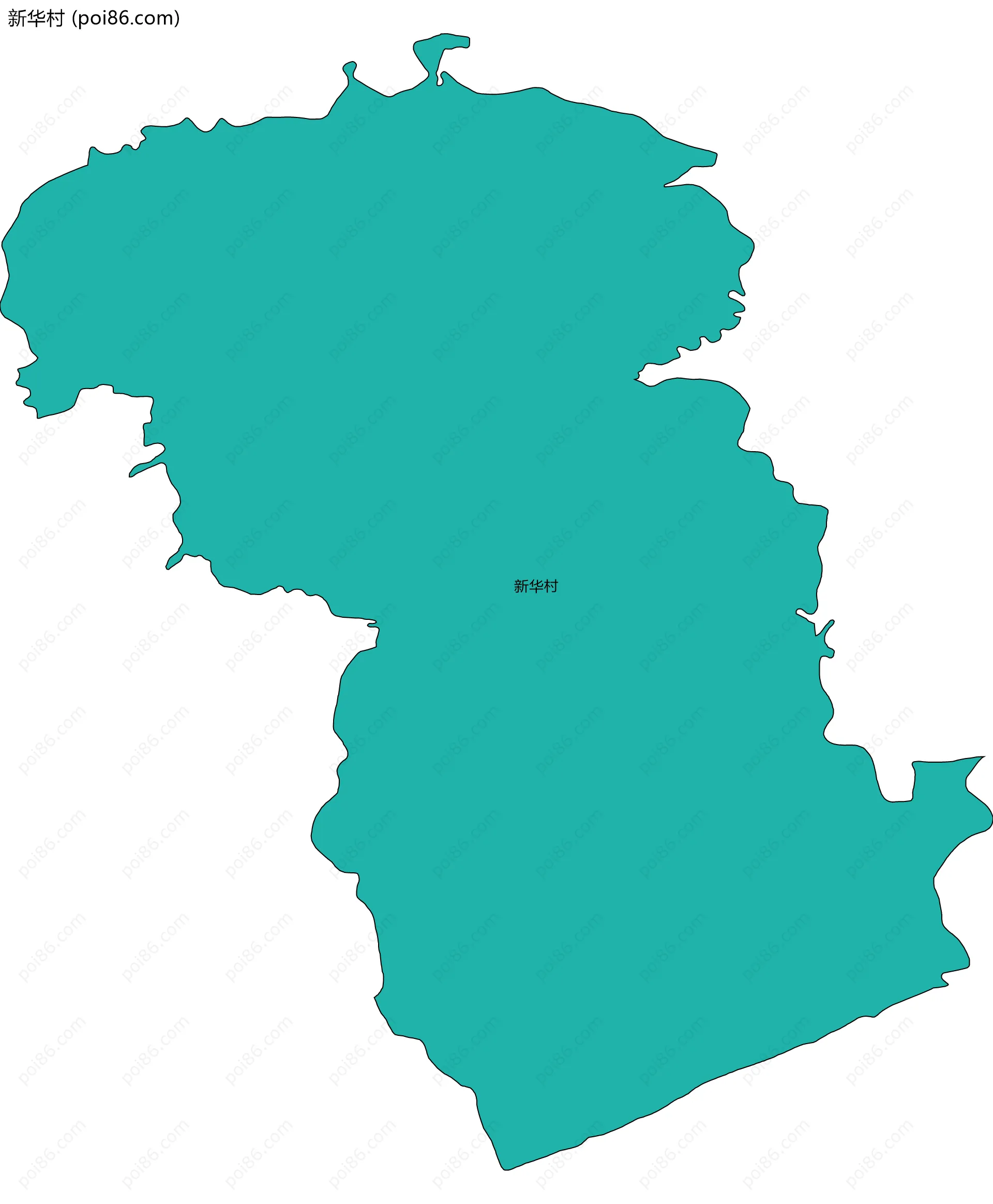 新华村边界地图