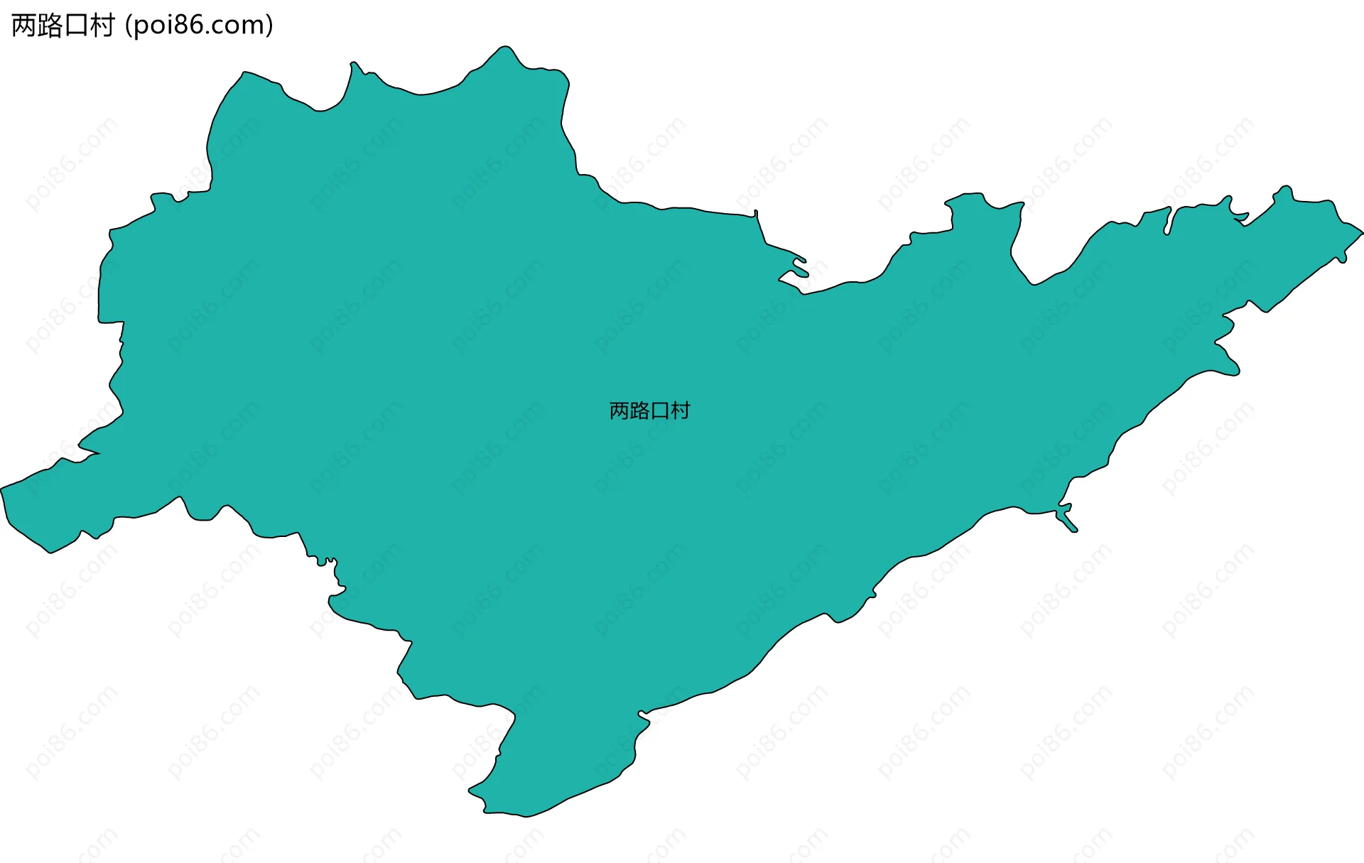 两路口村边界地图