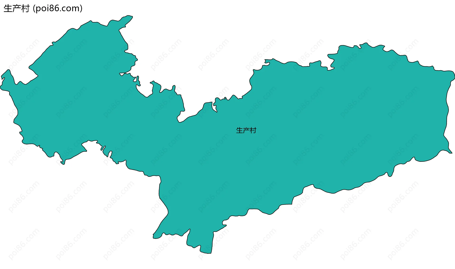 生产村边界地图