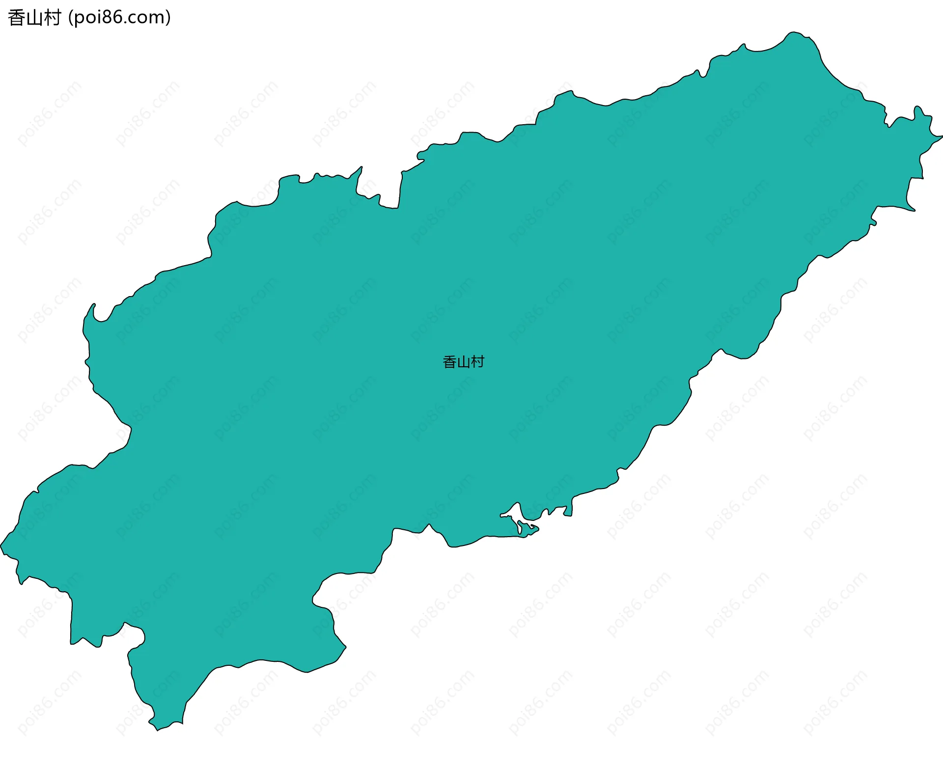香山村边界地图