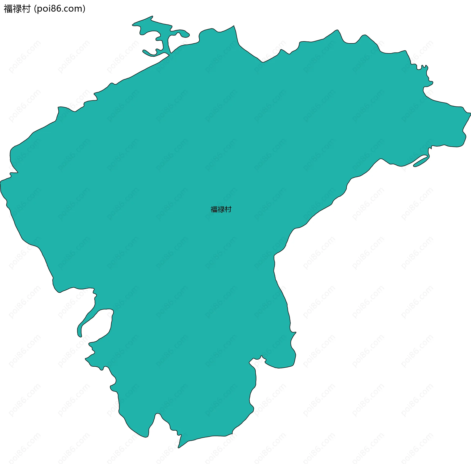福禄村边界地图