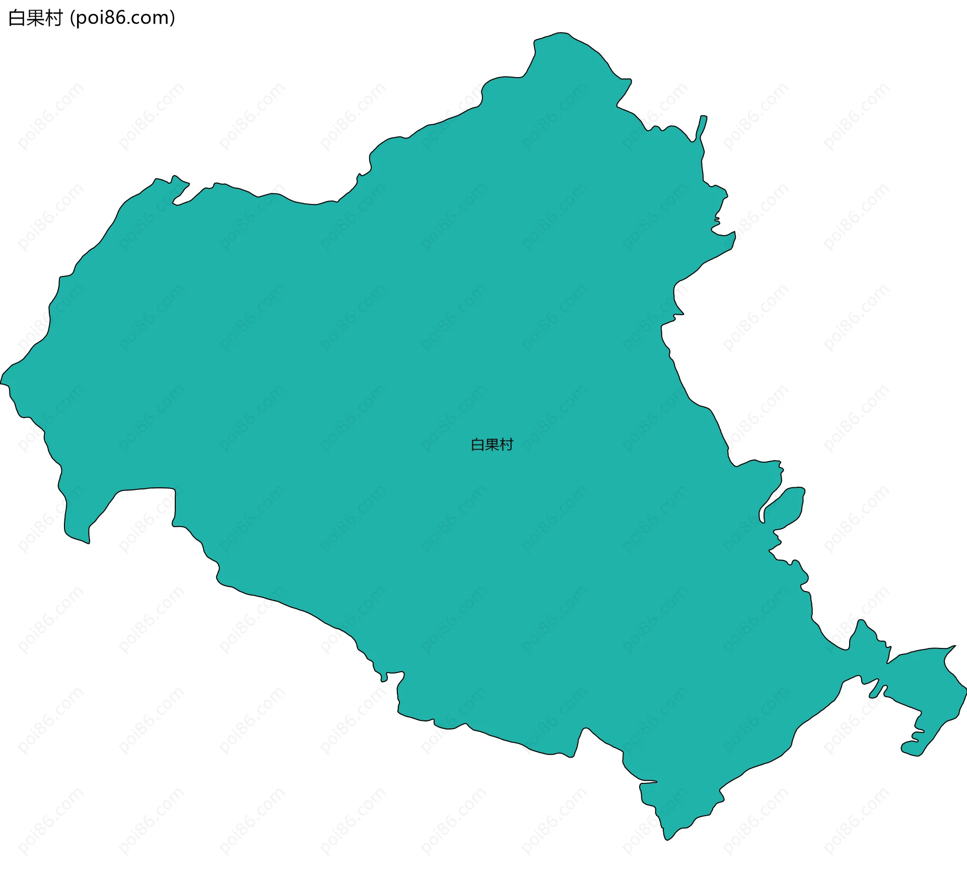 白果村边界地图