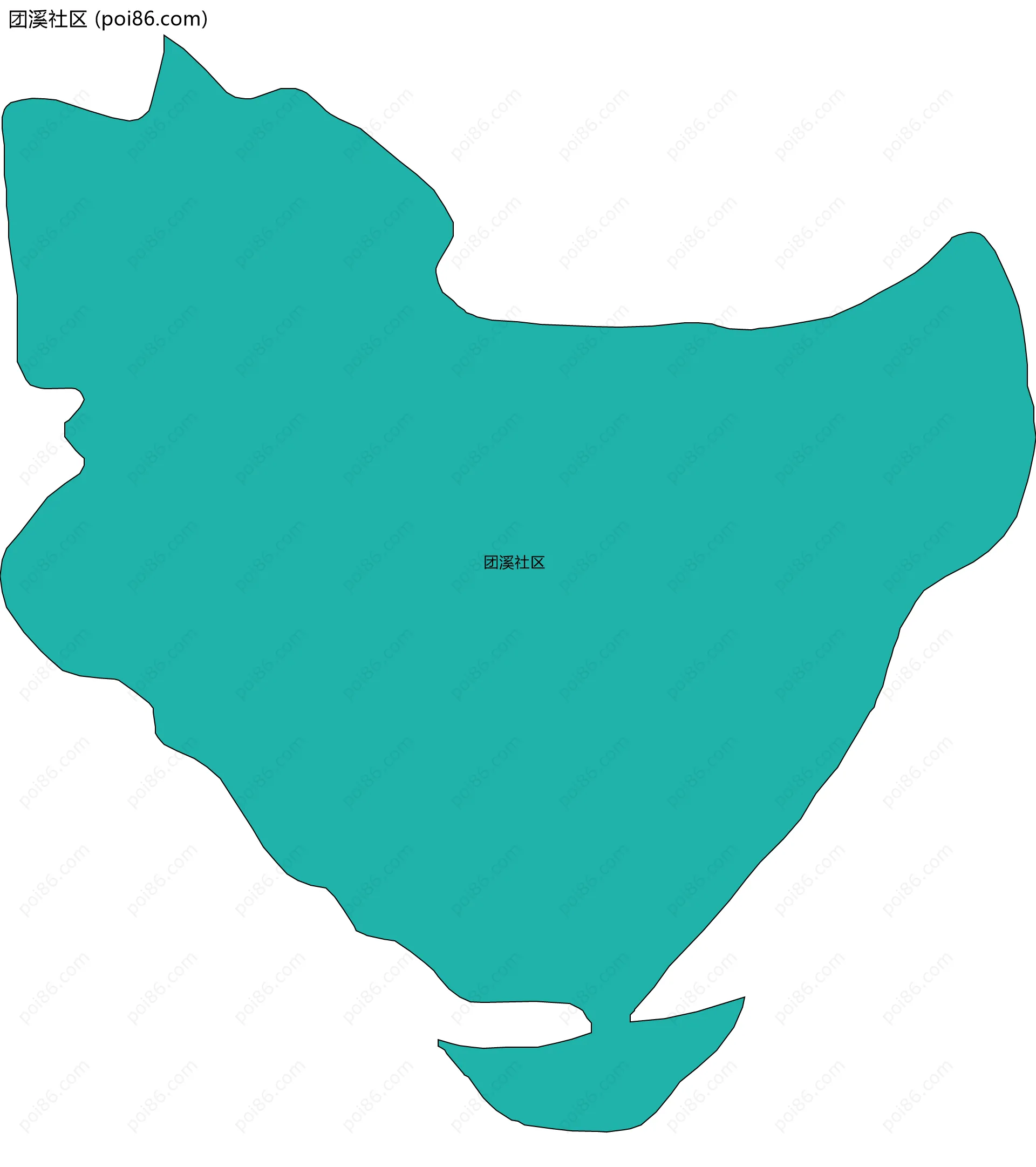 团溪社区边界地图