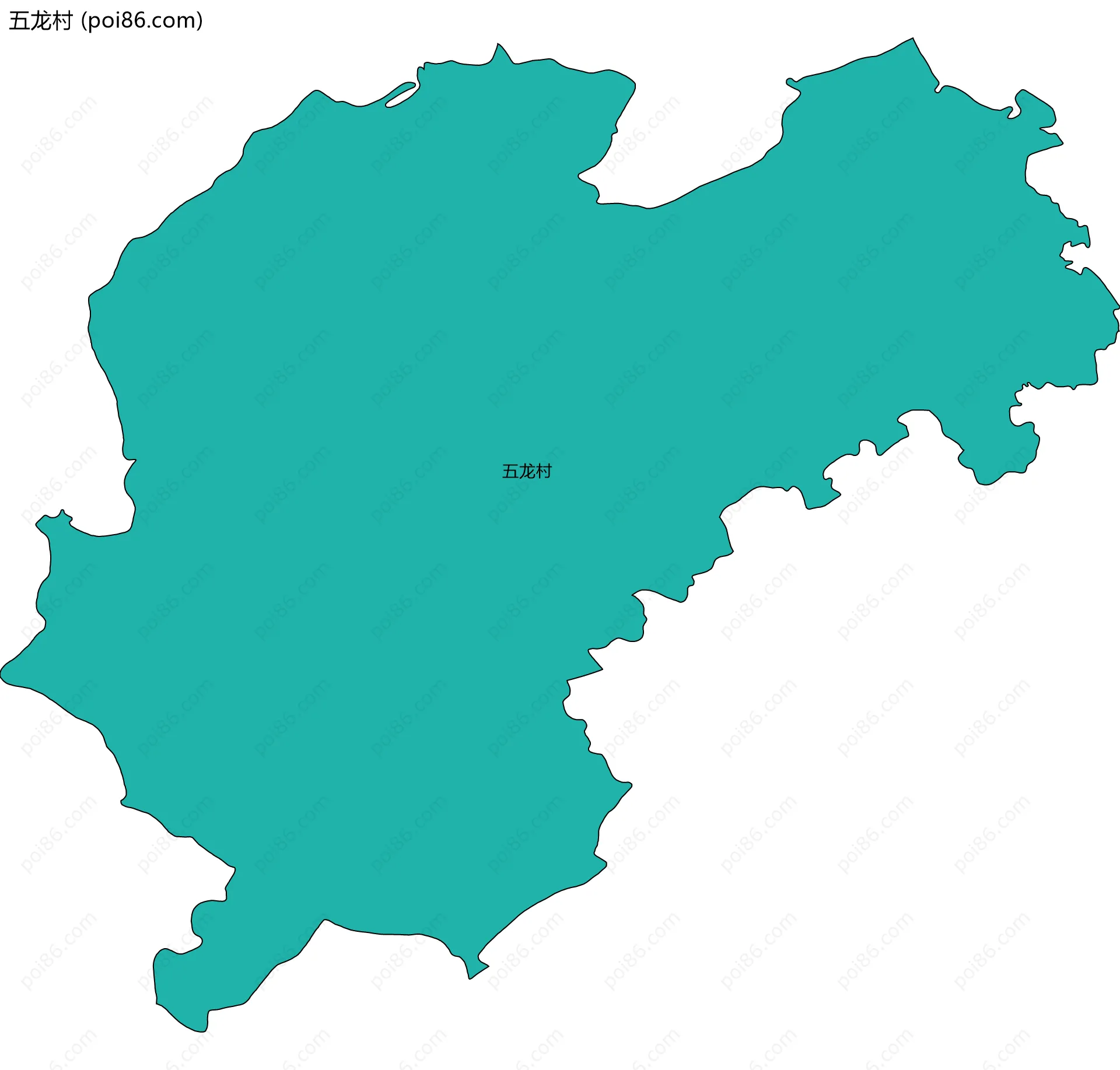 五龙村边界地图