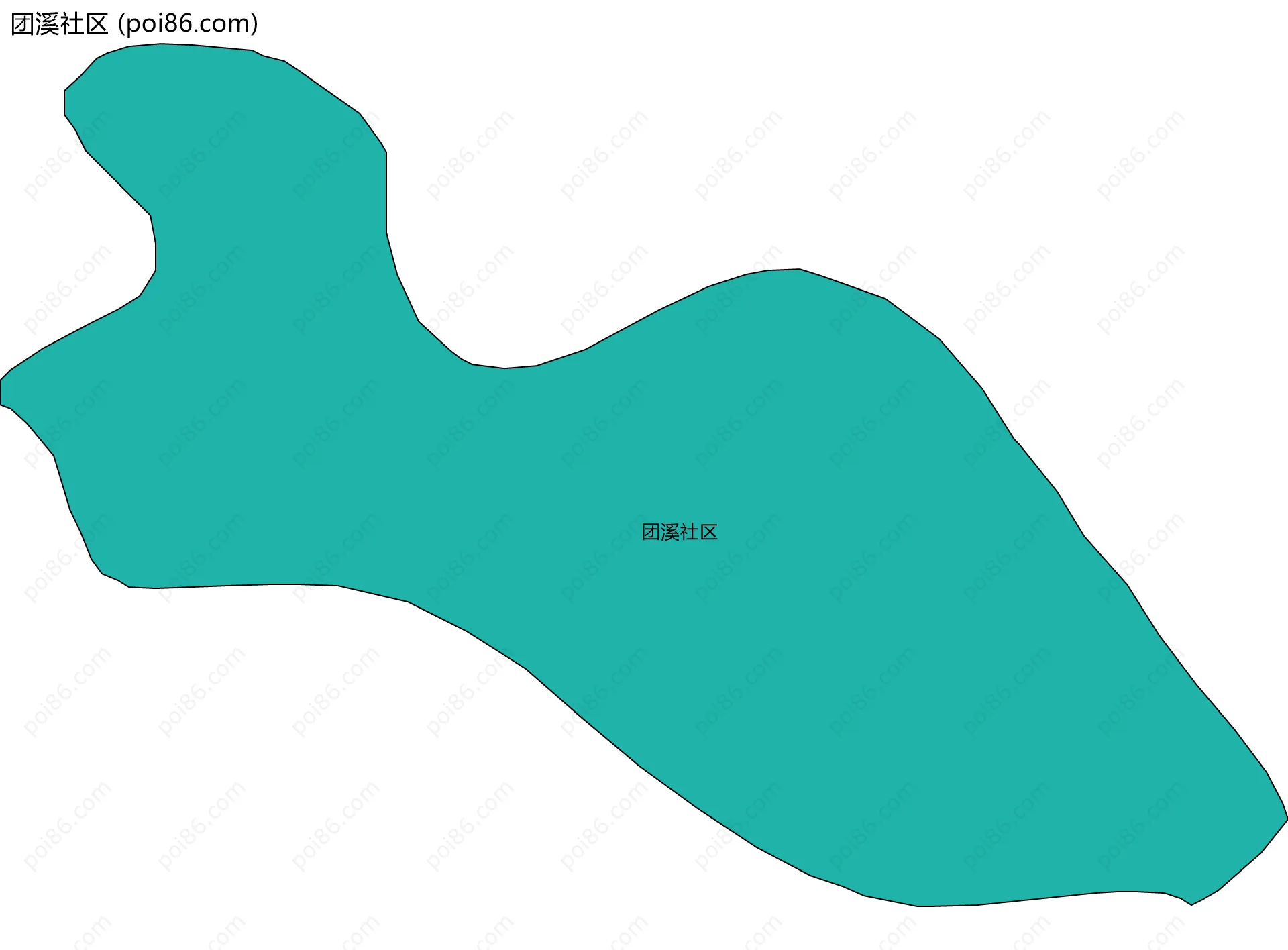 团溪社区边界地图
