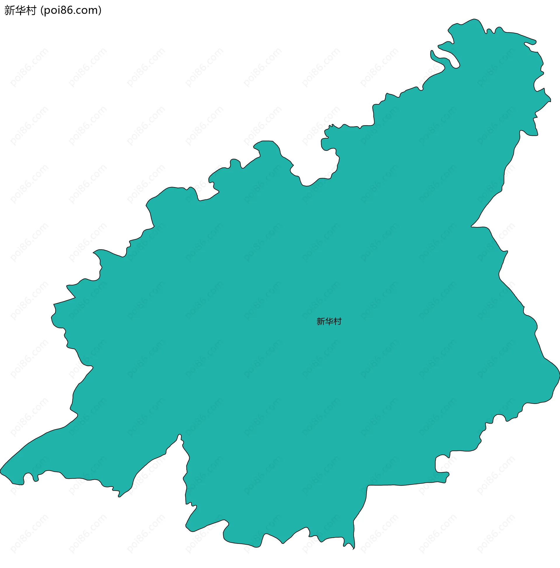 新华村边界地图