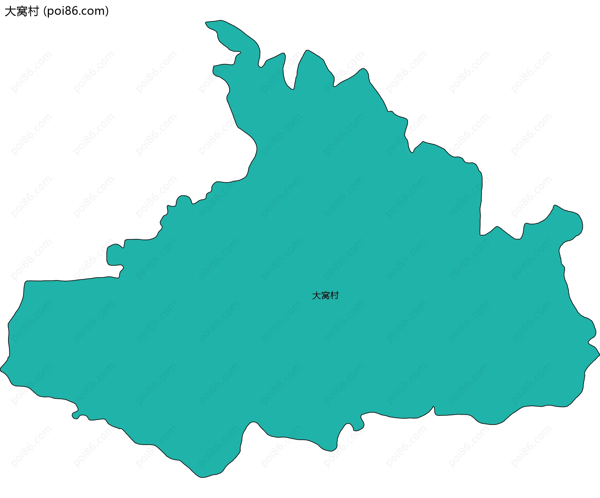 大窝村边界地图