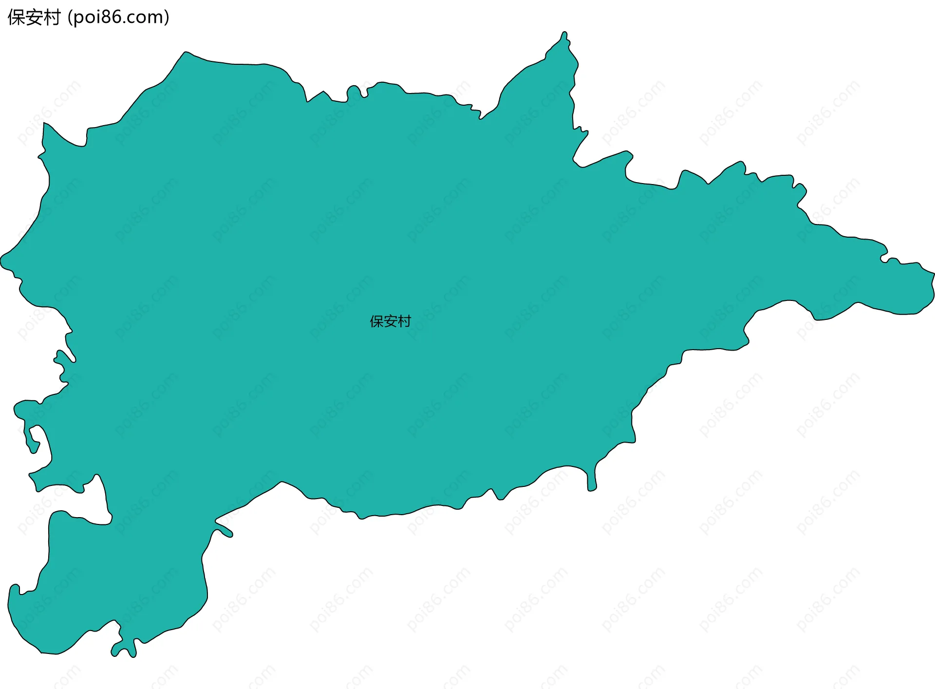 保安村边界地图
