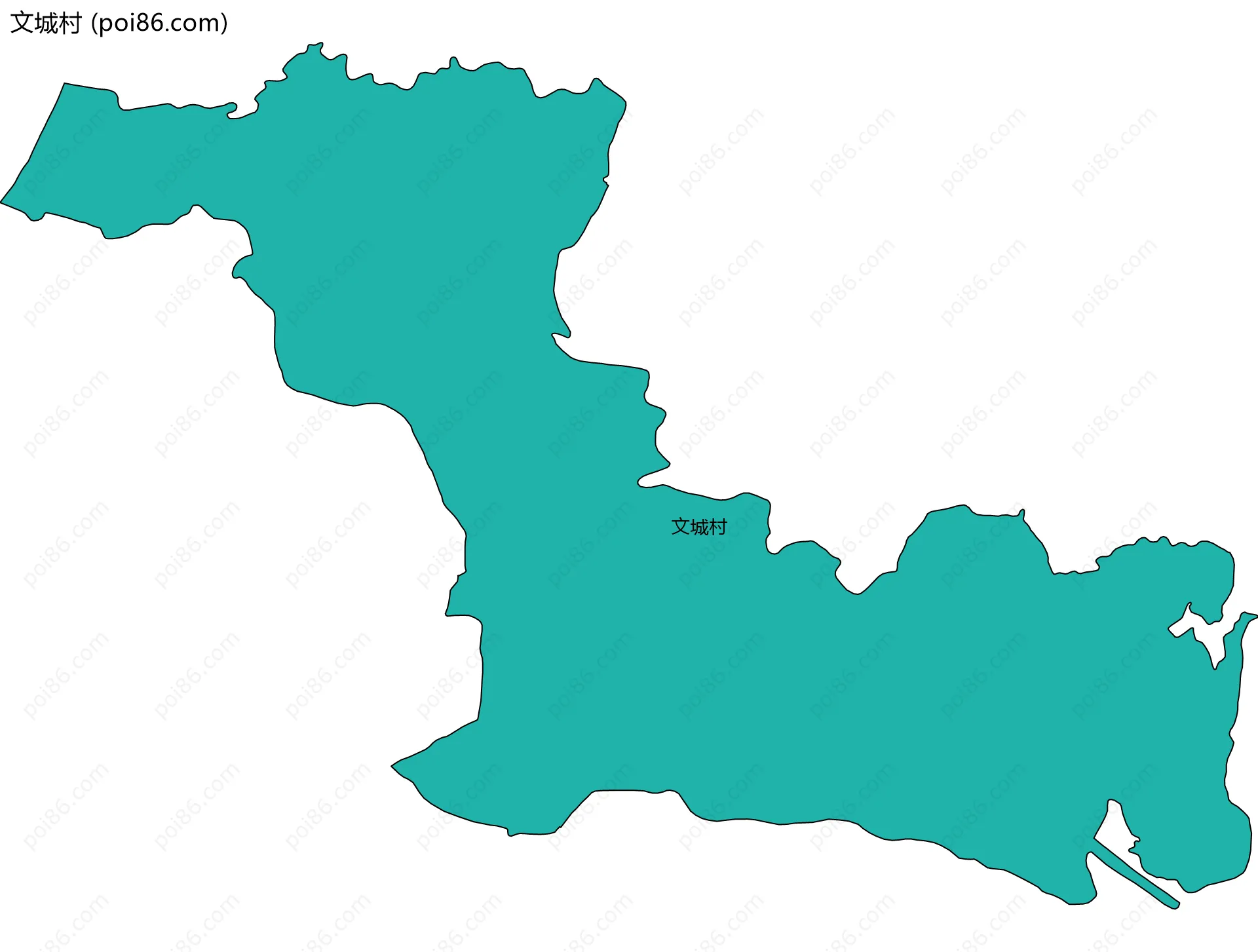 文城村边界地图