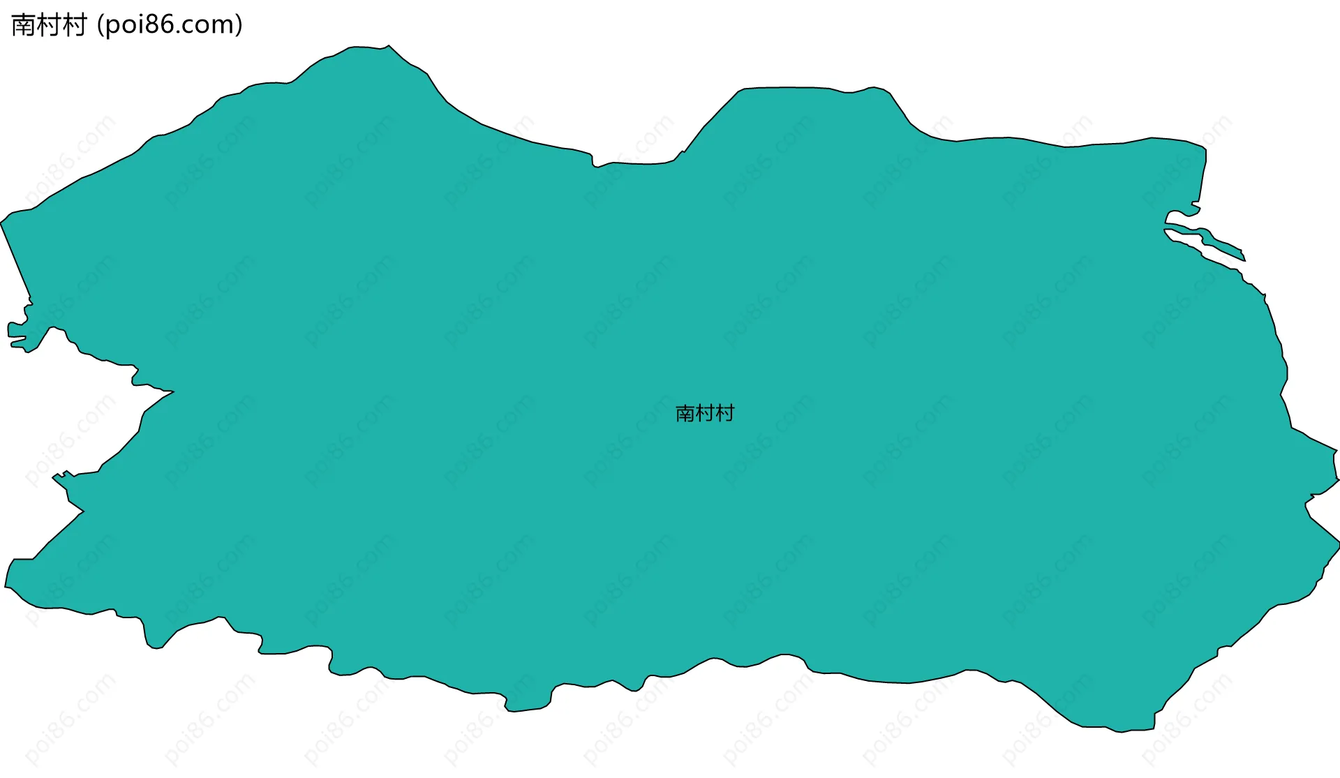 南村村边界地图