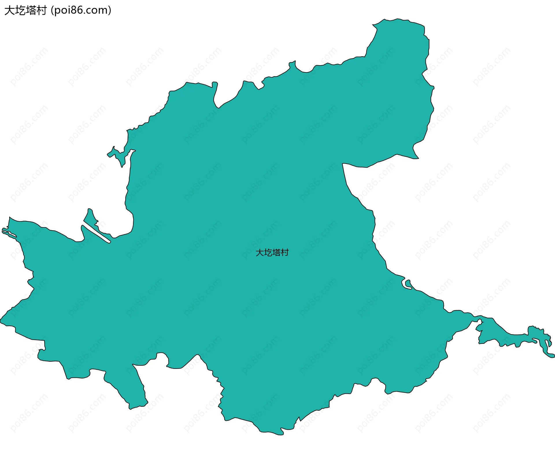 大圪塔村边界地图