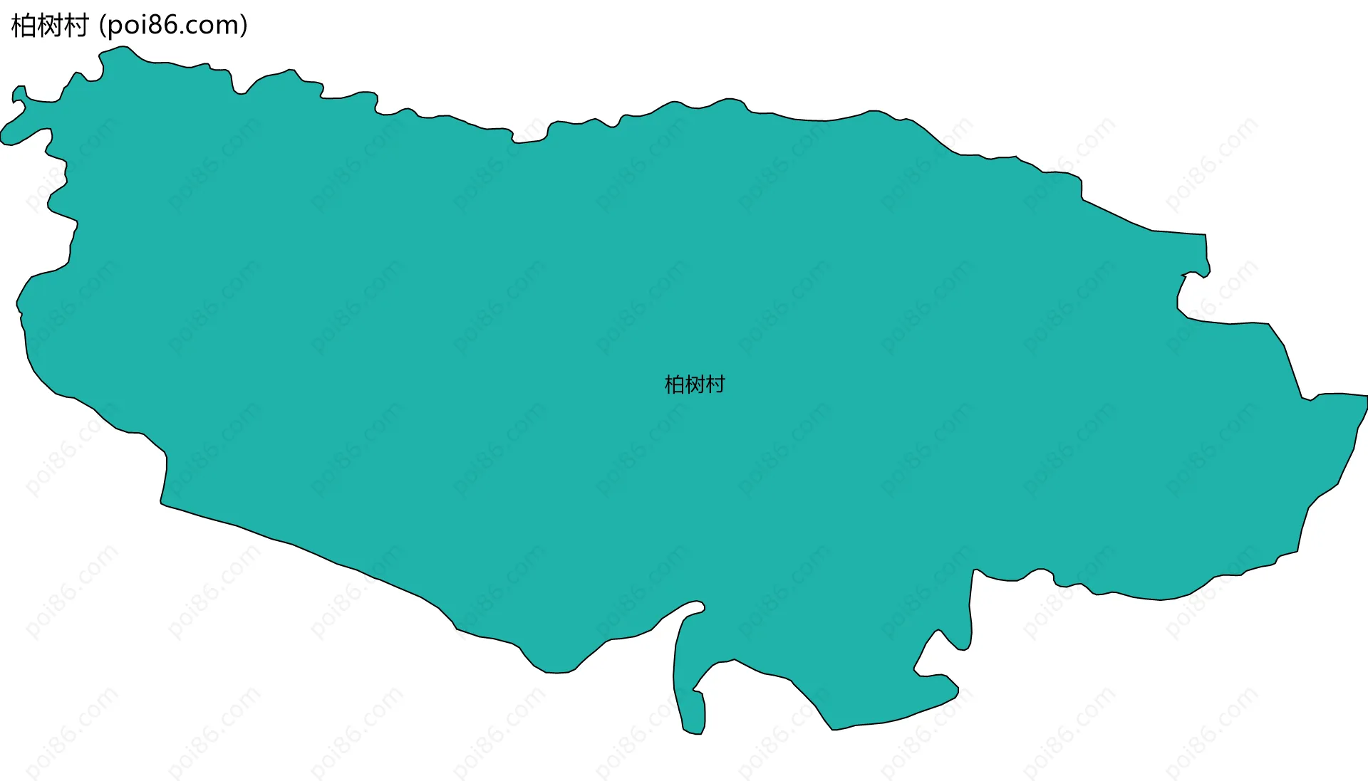 柏树村边界地图