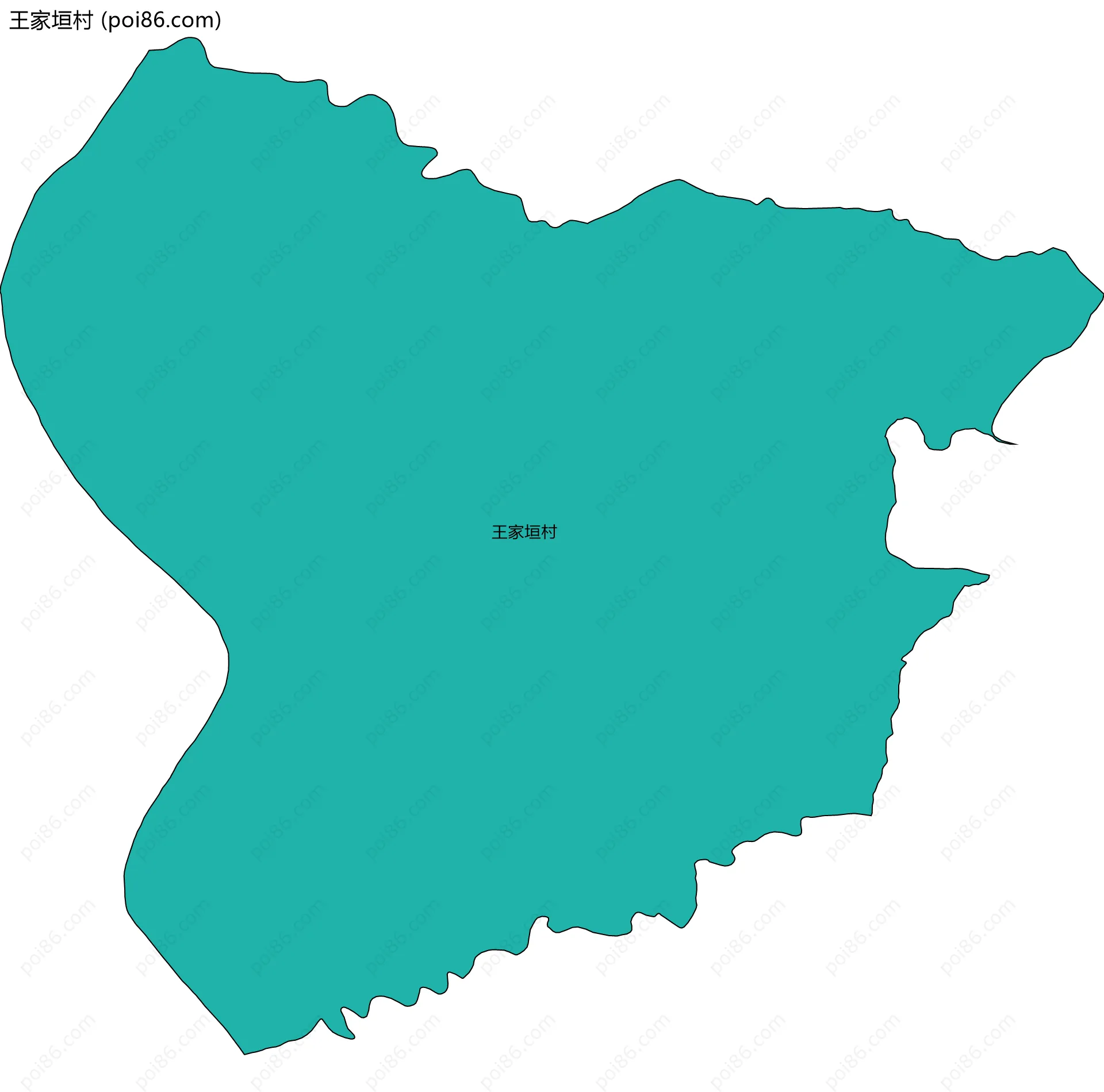 王家垣村边界地图