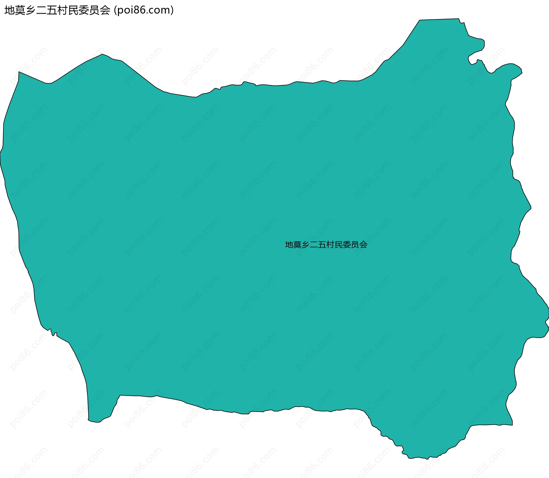 地莫乡二五村民委员会边界地图