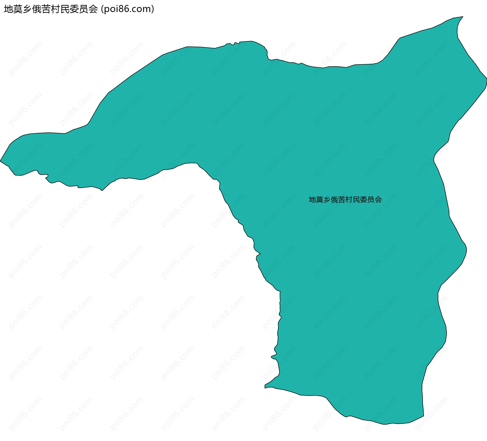 地莫乡俄苦村民委员会边界地图