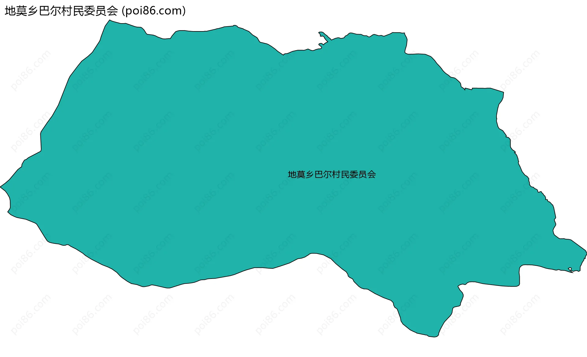 地莫乡巴尔村民委员会边界地图