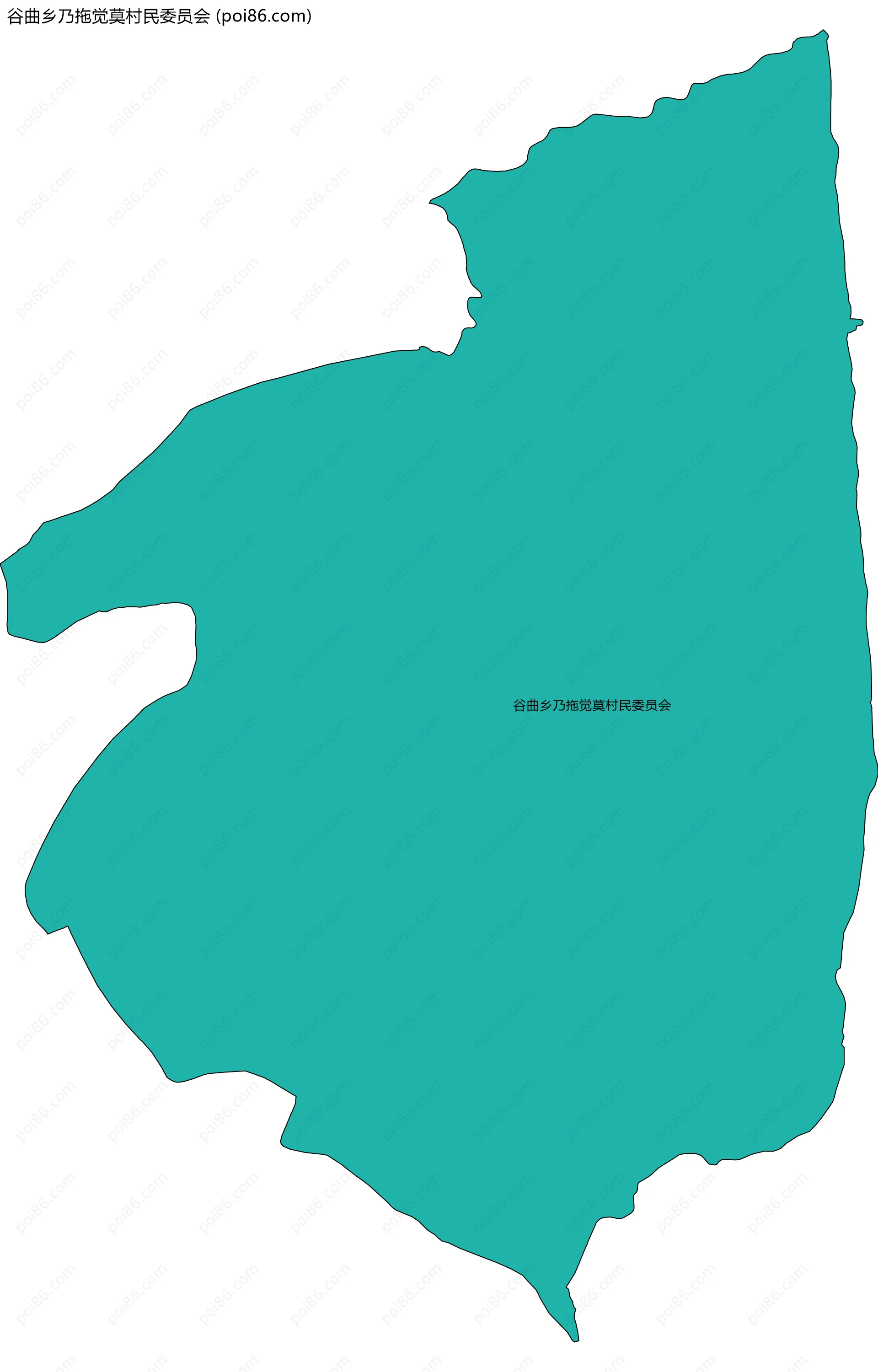 谷曲乡乃拖觉莫村民委员会边界地图