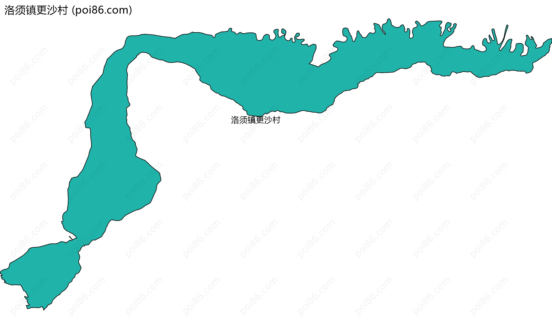 洛须镇更沙村边界地图