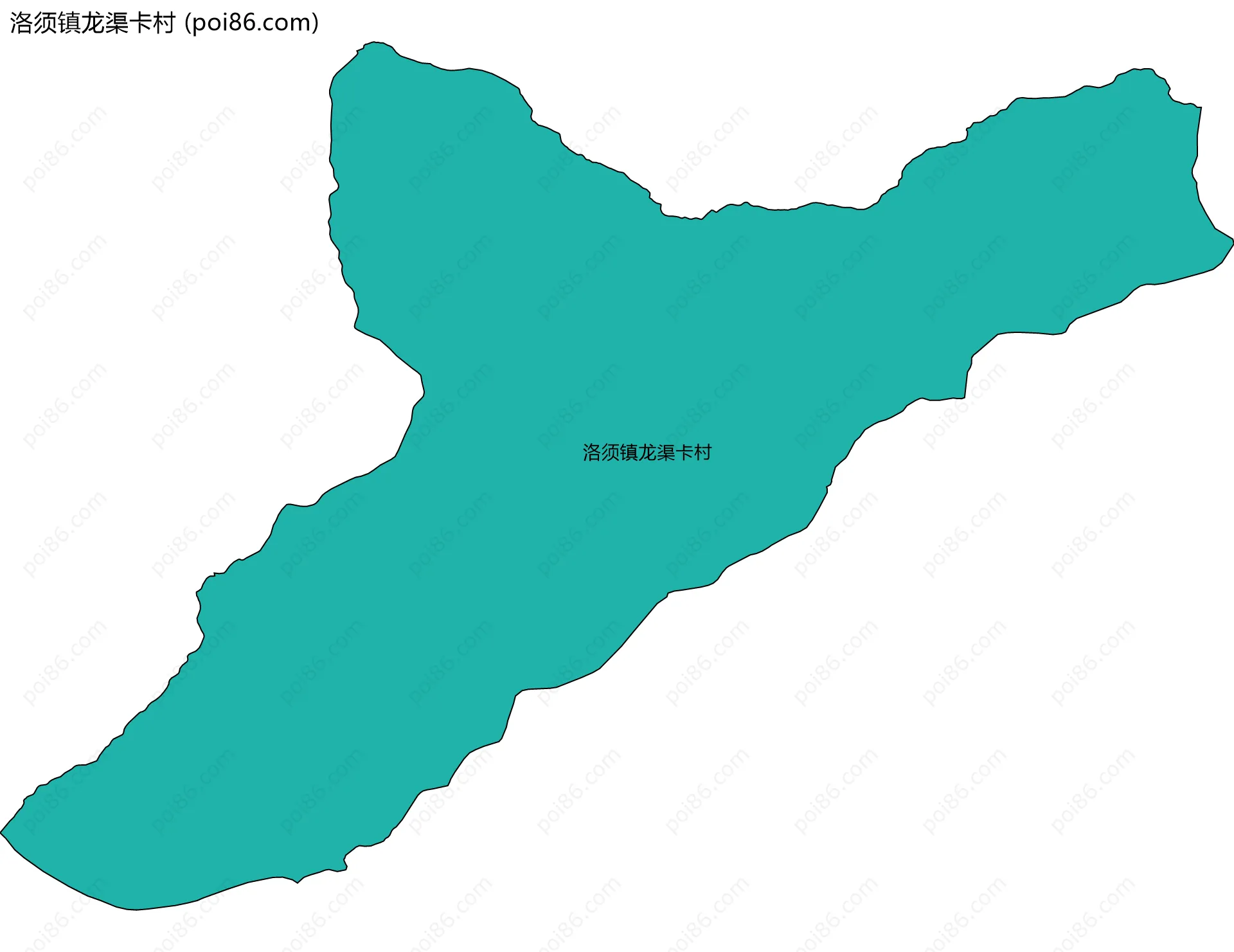 洛须镇龙渠卡村边界地图