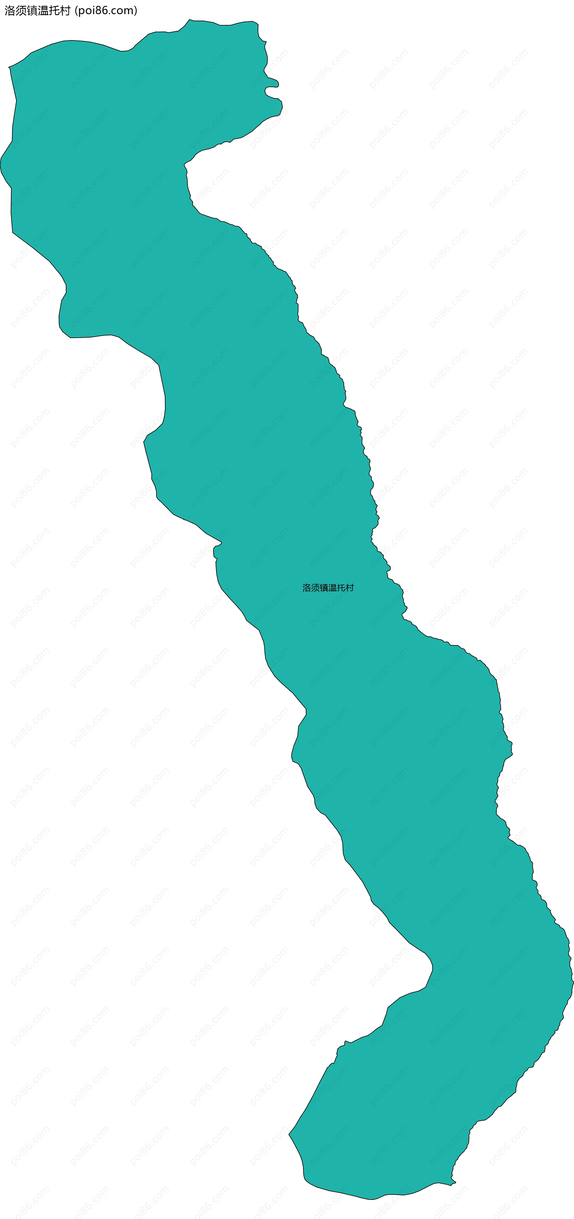 洛须镇温托村边界地图
