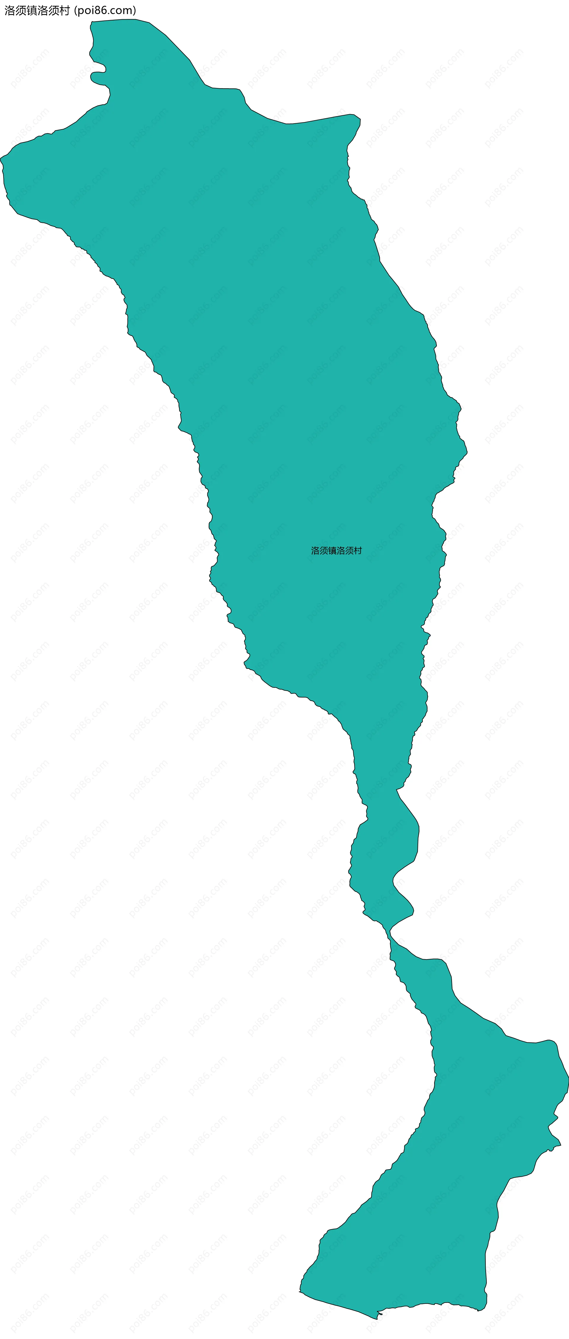 洛须镇洛须村边界地图