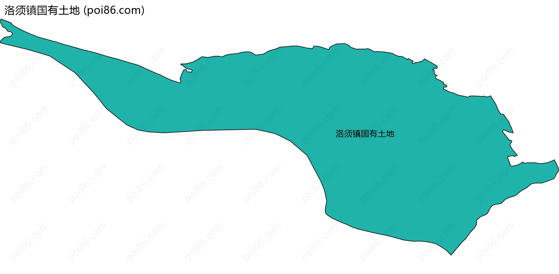 洛须镇国有土地边界地图