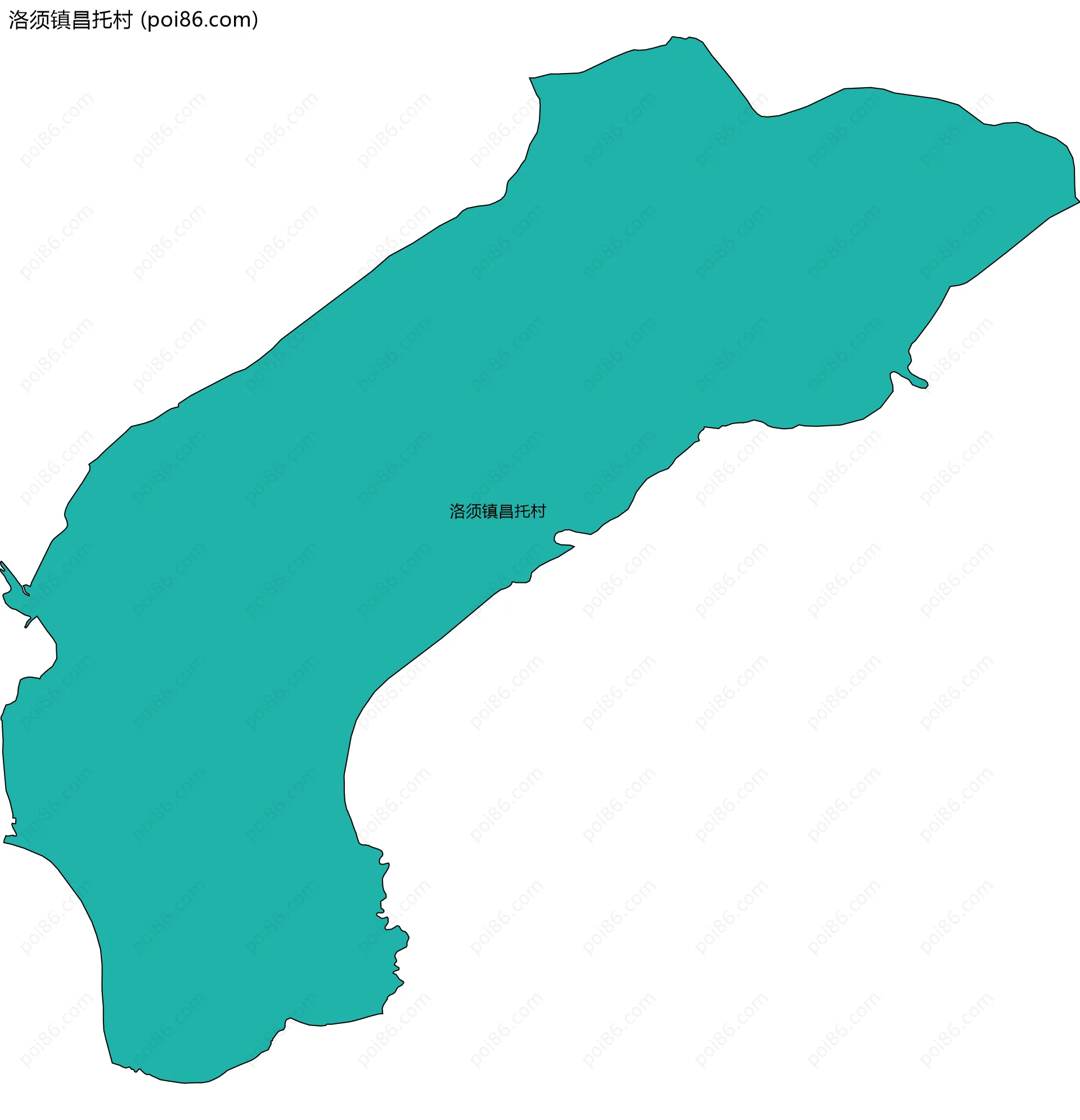 洛须镇昌托村边界地图