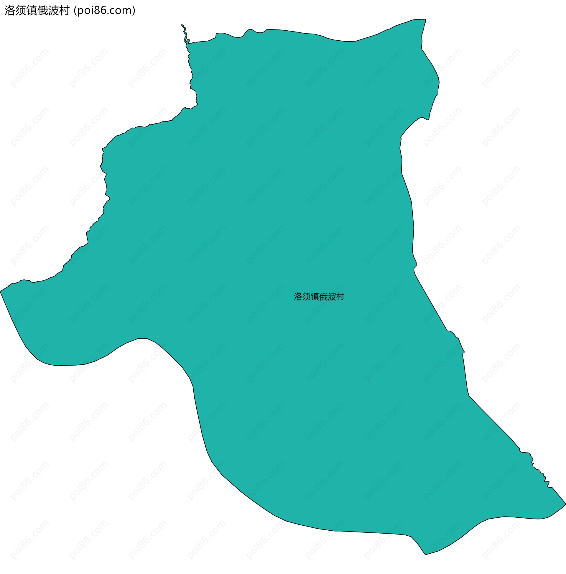 洛须镇俄波村边界地图