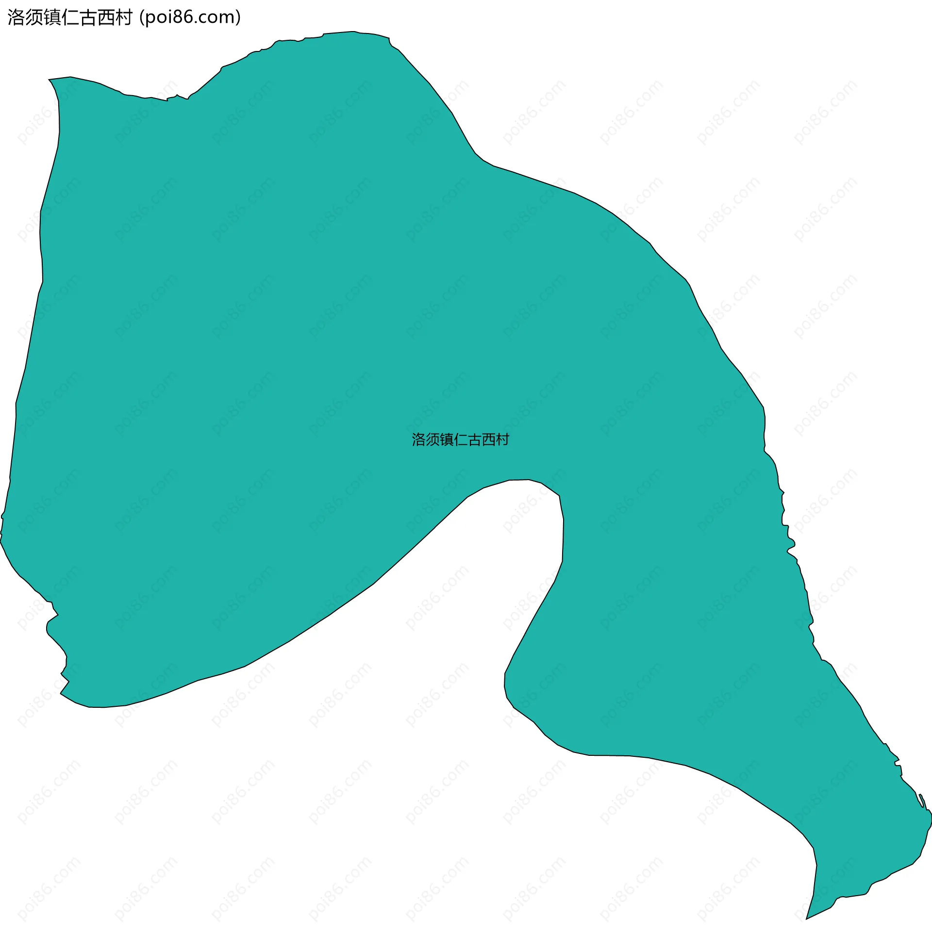 洛须镇仁古西村边界地图