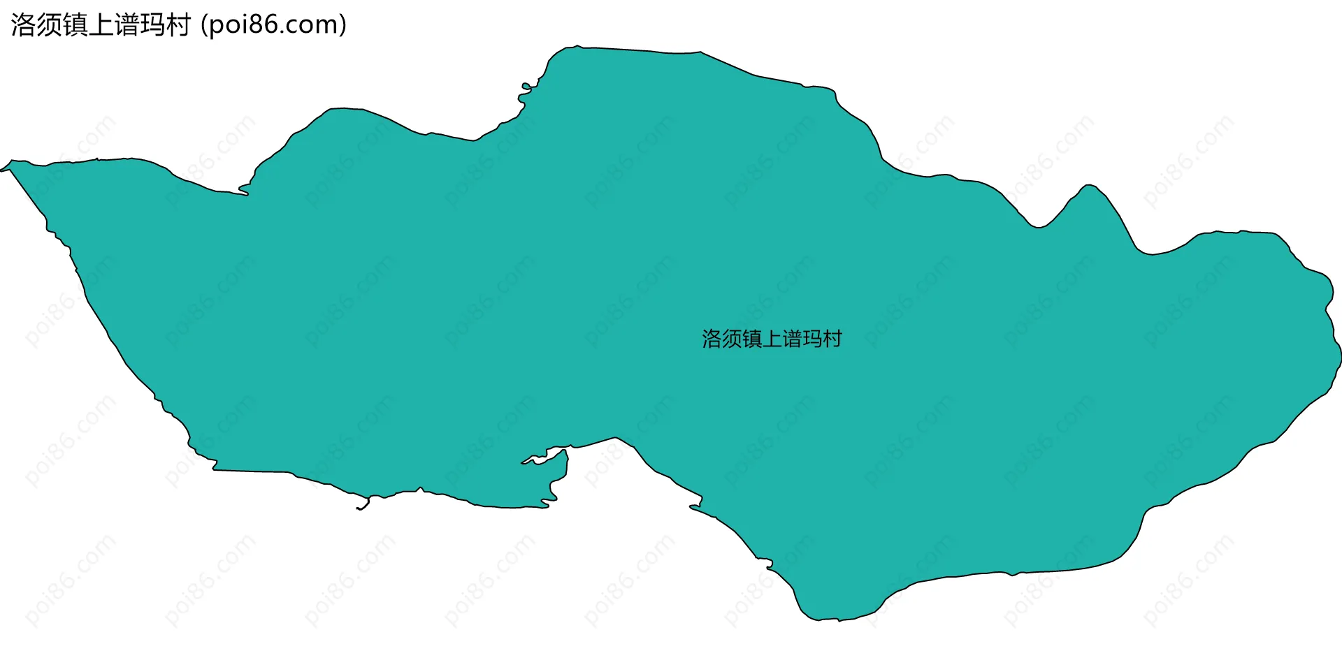 洛须镇上谱玛村边界地图