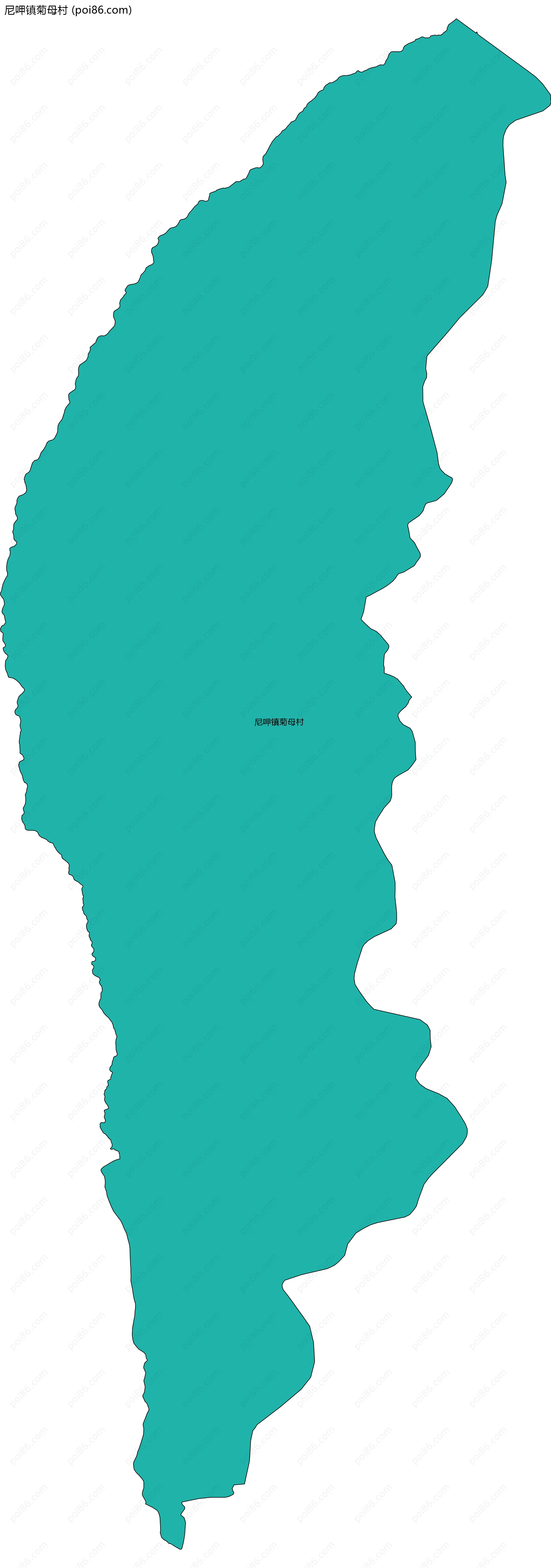 尼呷镇菊母村边界地图